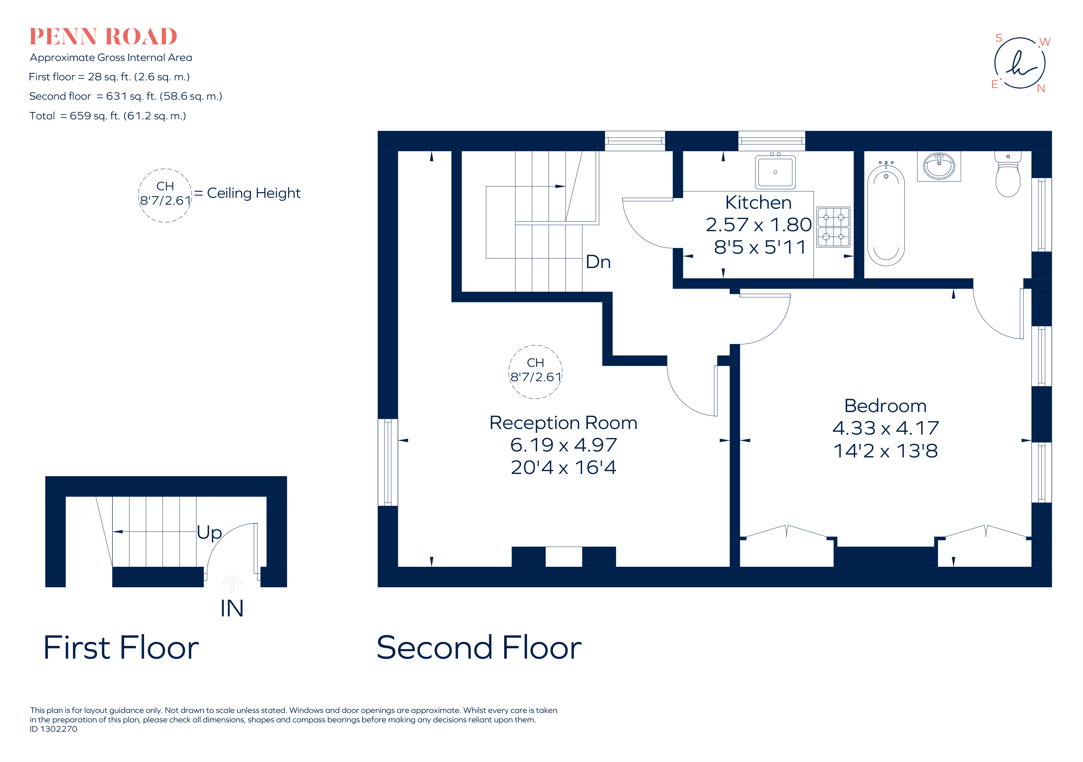 Flat 3, 44, Penn Road, London floorplan