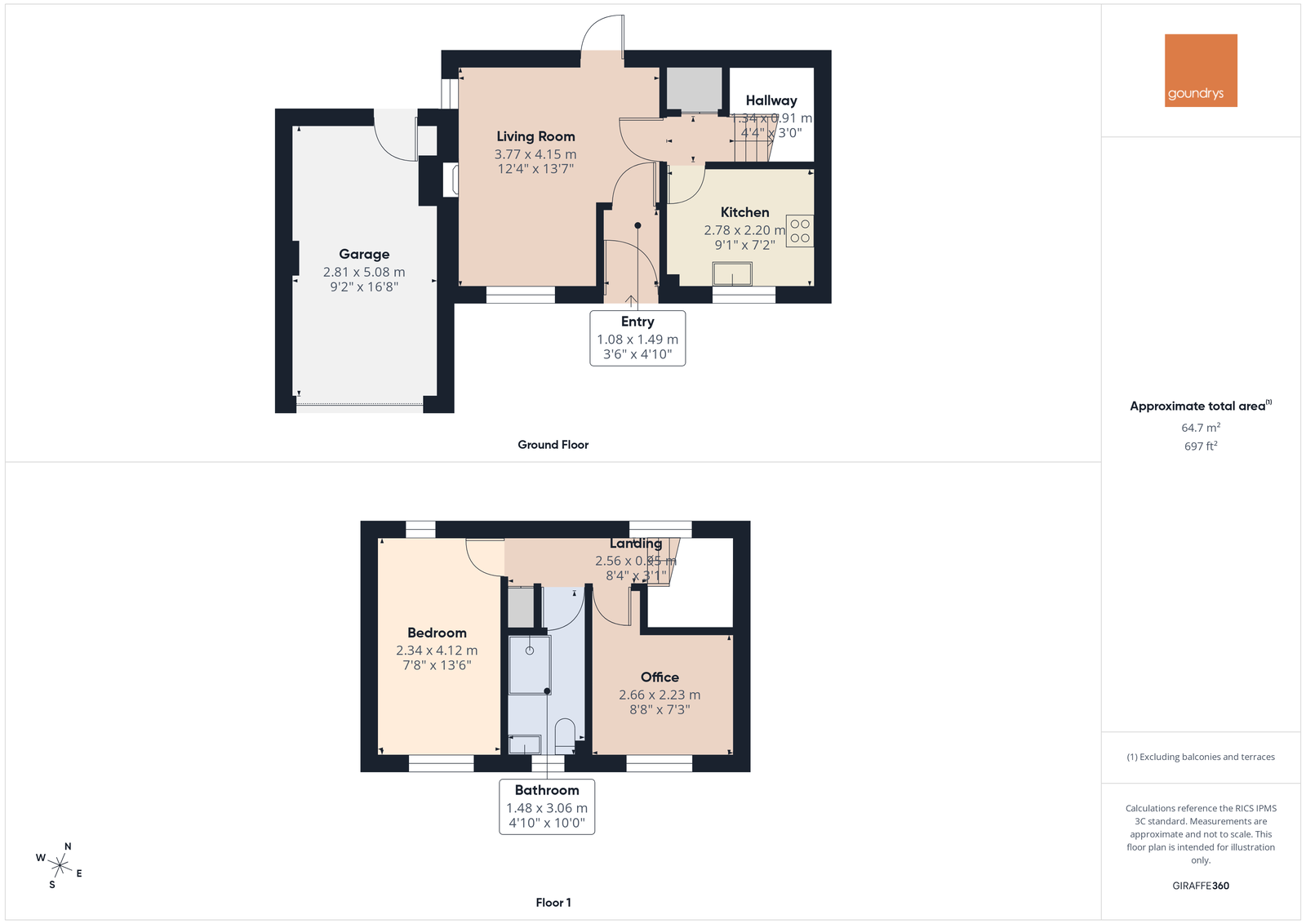 Chy Bean, The Terrace, Truro floorplan