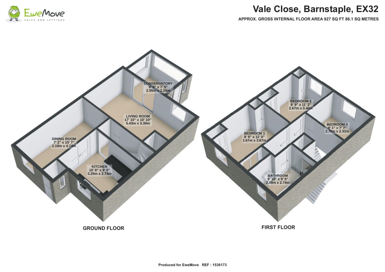 Vale Close, Barnstaple floorplan