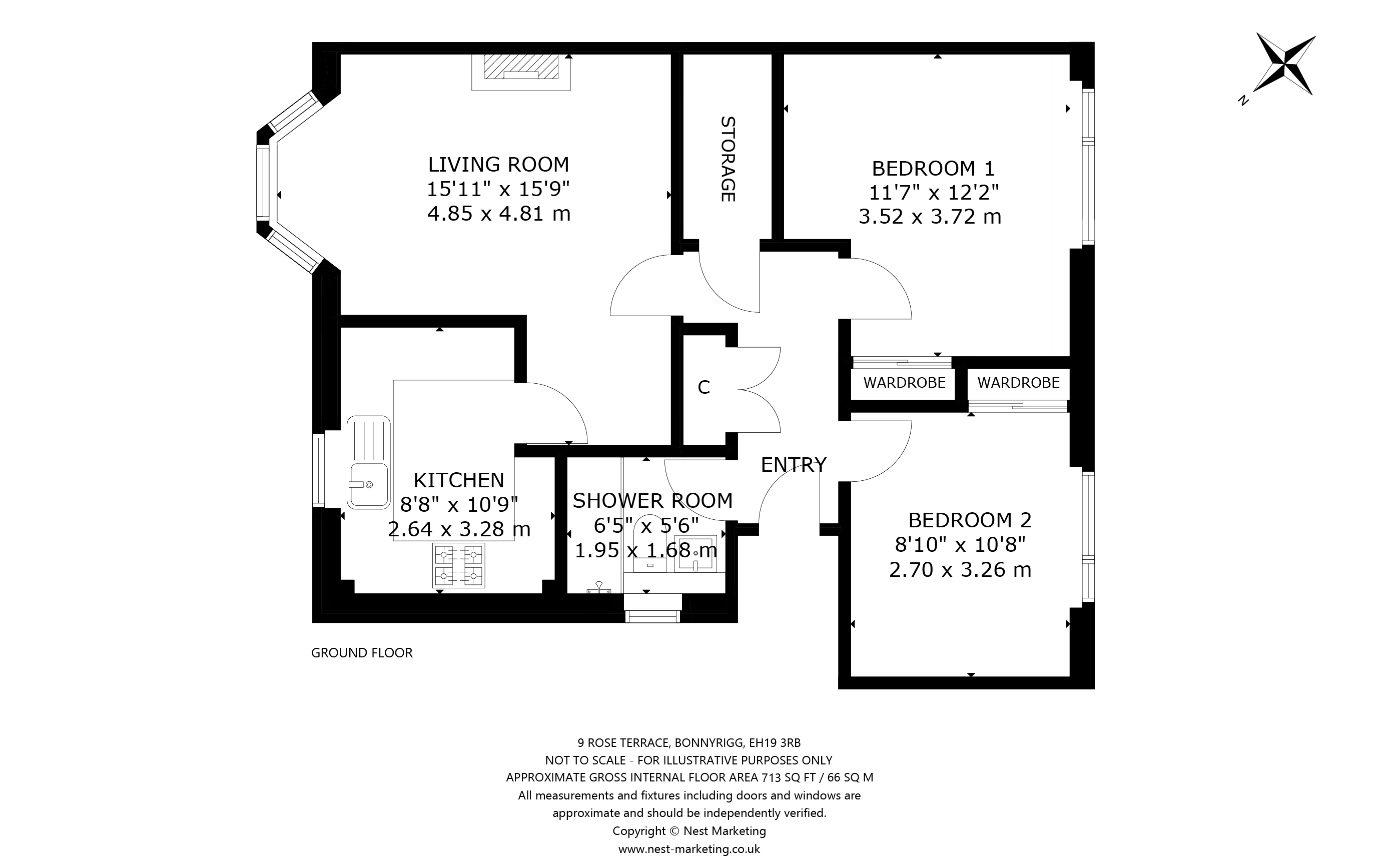 9, Rose Terrace, Bonnyrigg floorplan