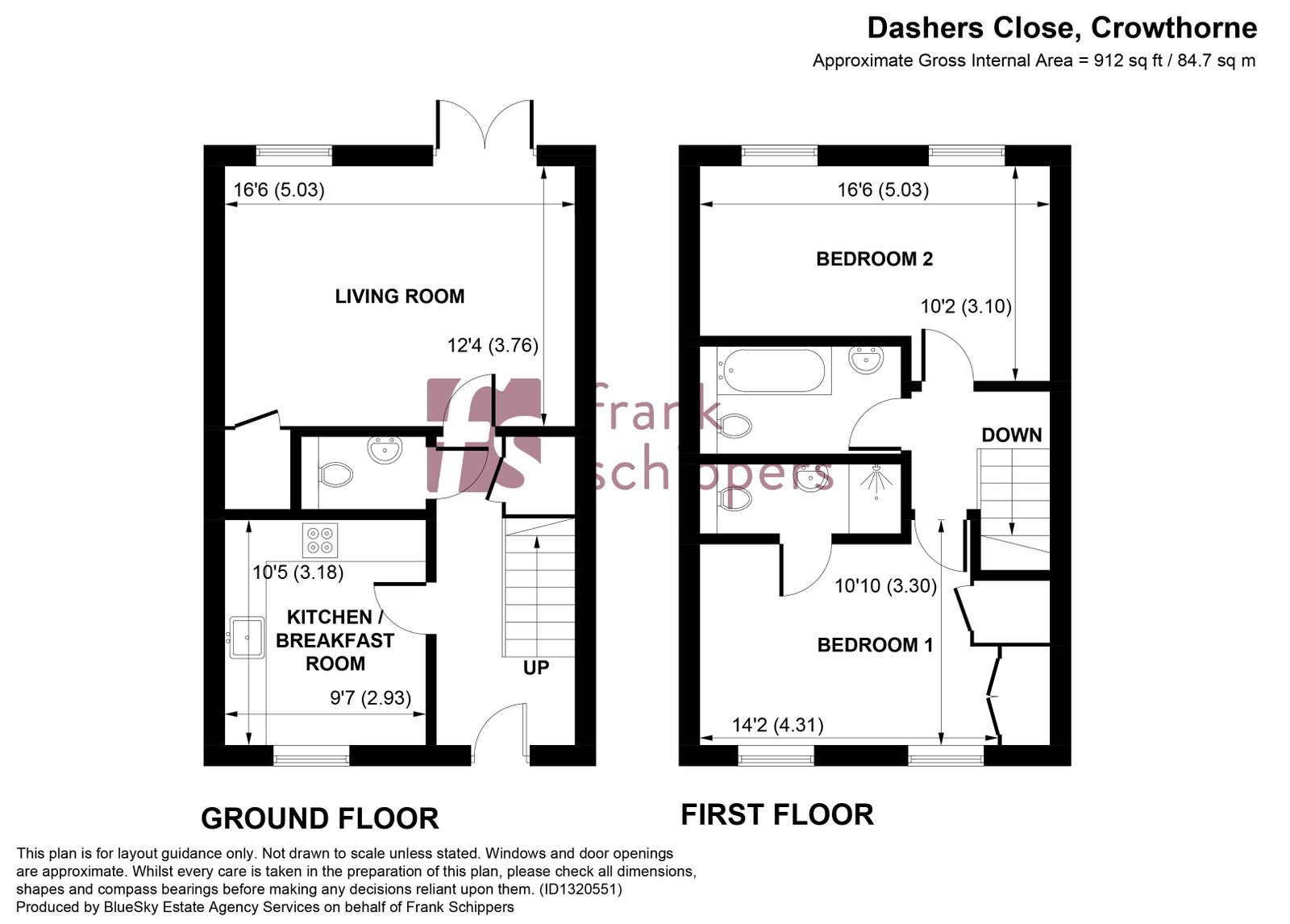29, Dashers Close, Crowthorne floorplan