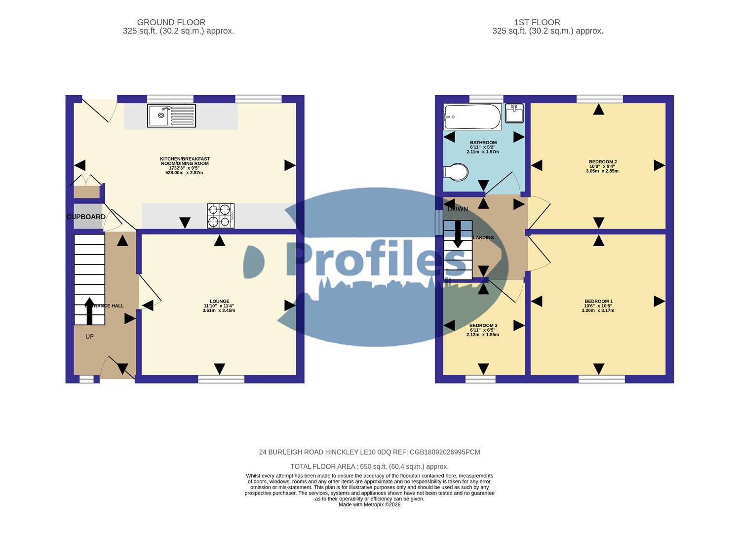 24, Burleigh Road, Hinckley floorplan