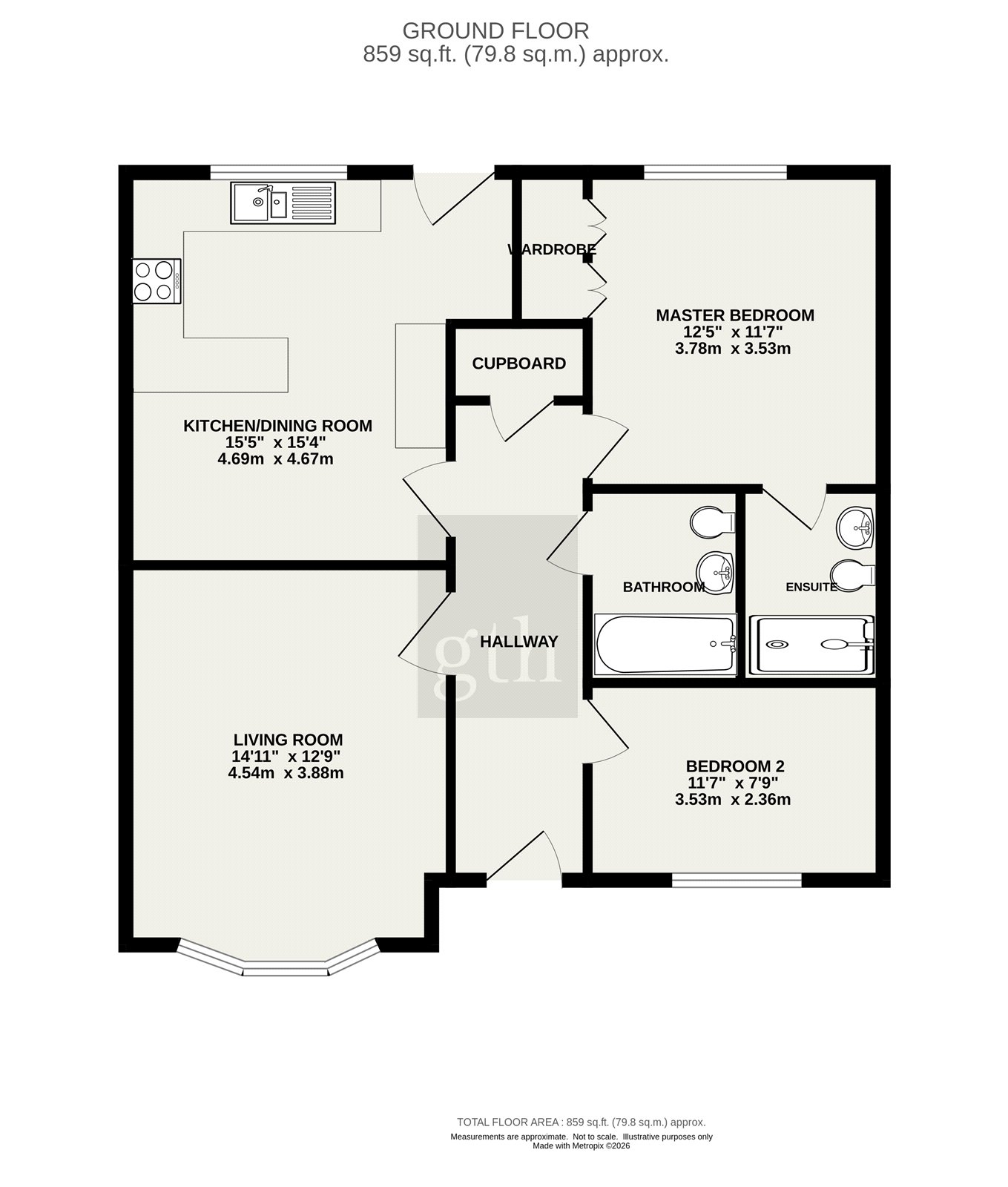 7, St. Katherines Close, Ilminster floorplan