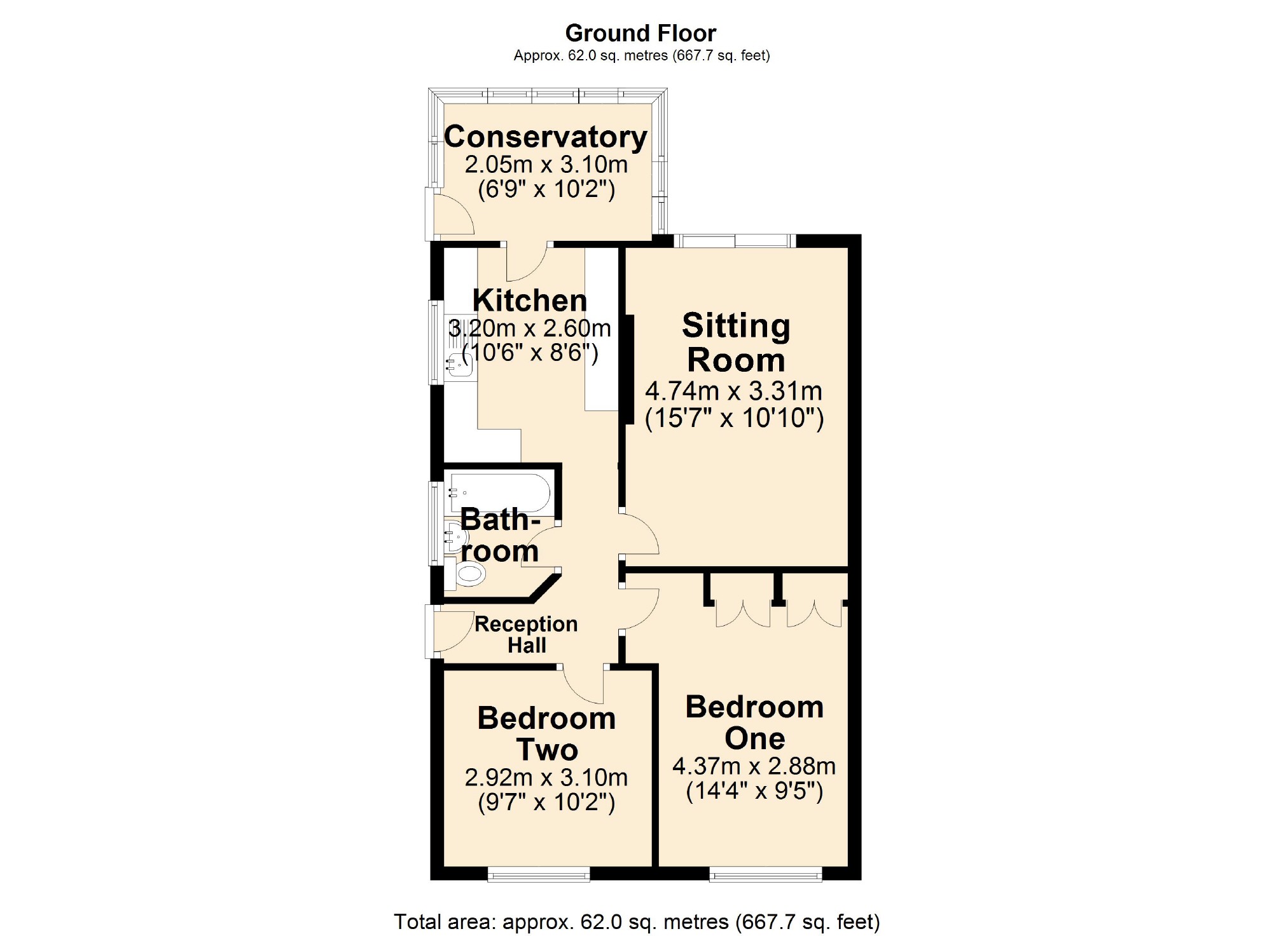 2 Bedrooms Semi-detached bungalow for sale in The Broadway, Swindon, Wiltshire SN25