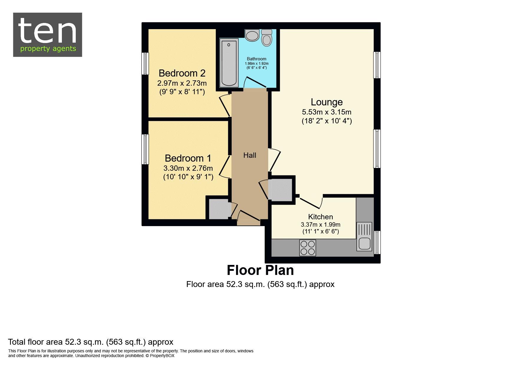 13, Grove Court, Rampley Lane, St. Neots floorplan