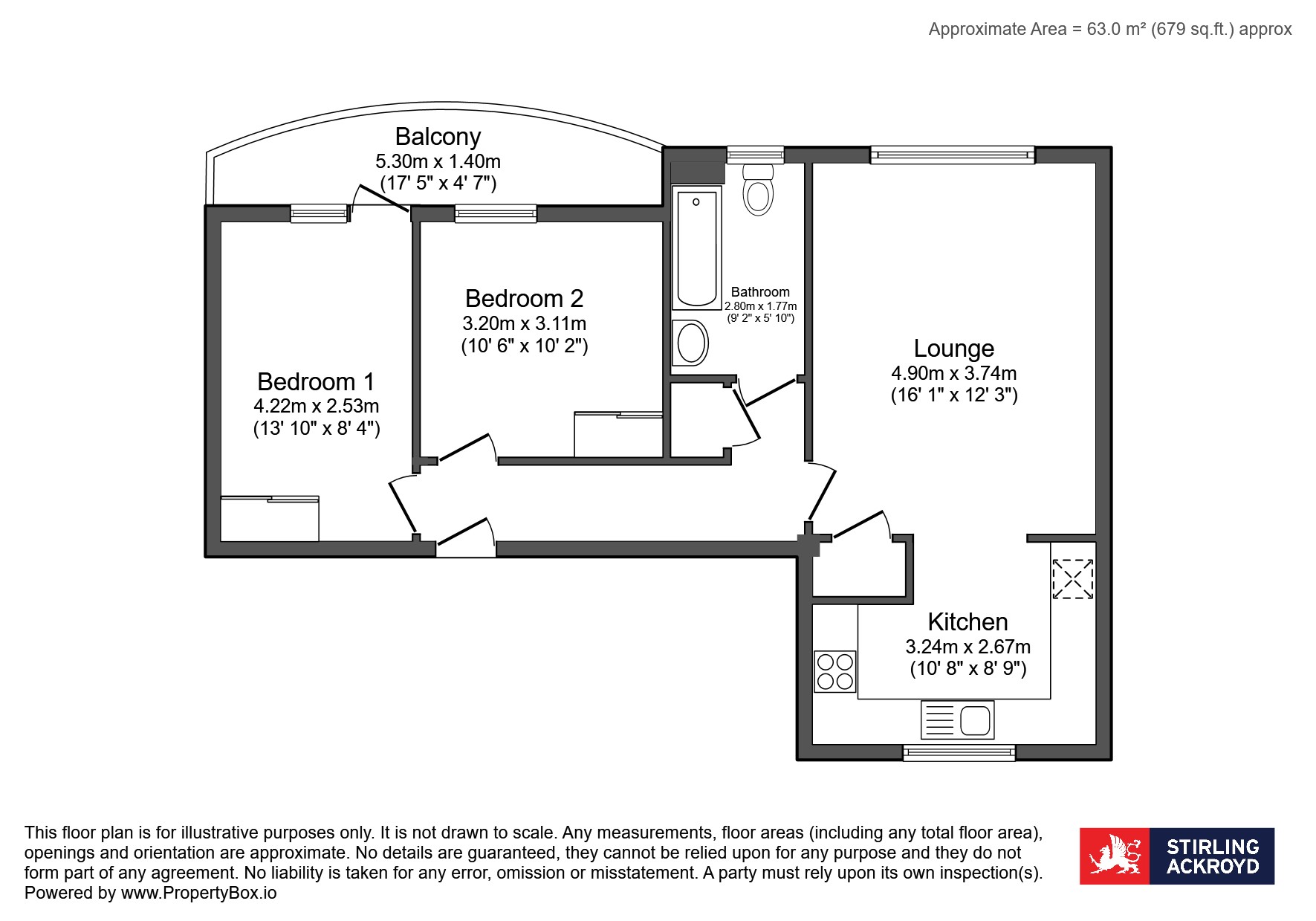 Flat 22, Adrian House, 32, Jupp Road, London floorplan