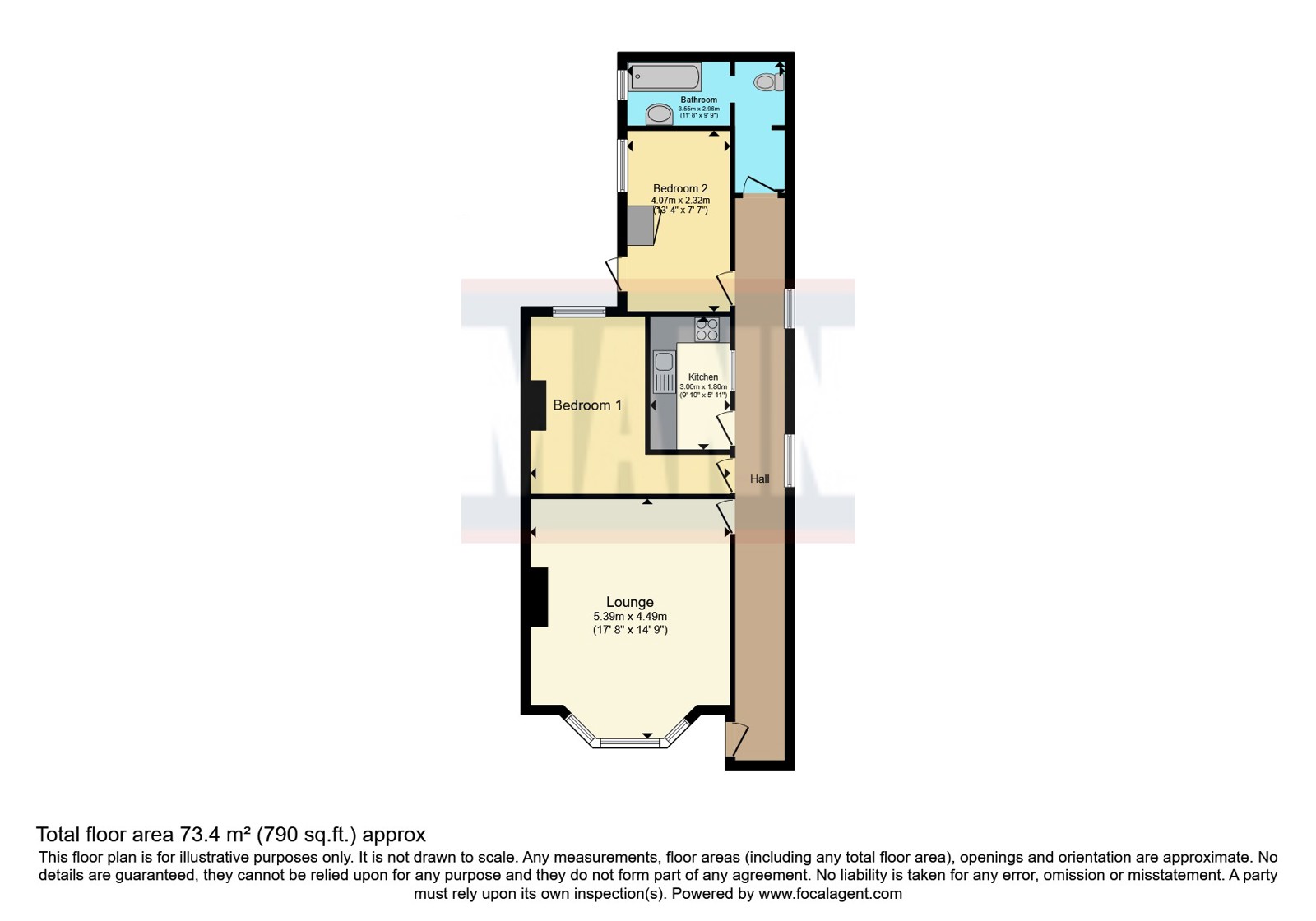 Flat 1, 45, St. Peters Road, Kent floorplan