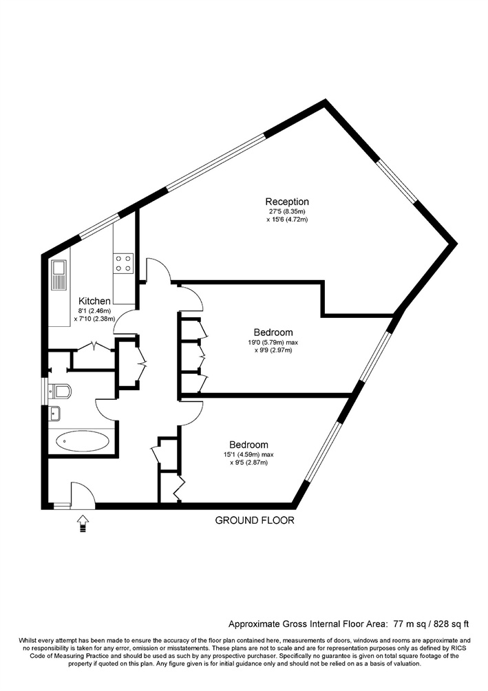 2 Bedrooms Detached house to rent in Heathside, Weybridge, Surrey KT13