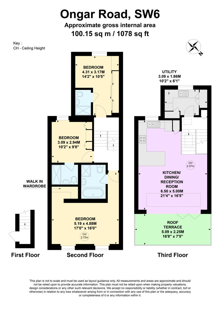 Top Floor Flat, 16, Ongar Road, London floorplan