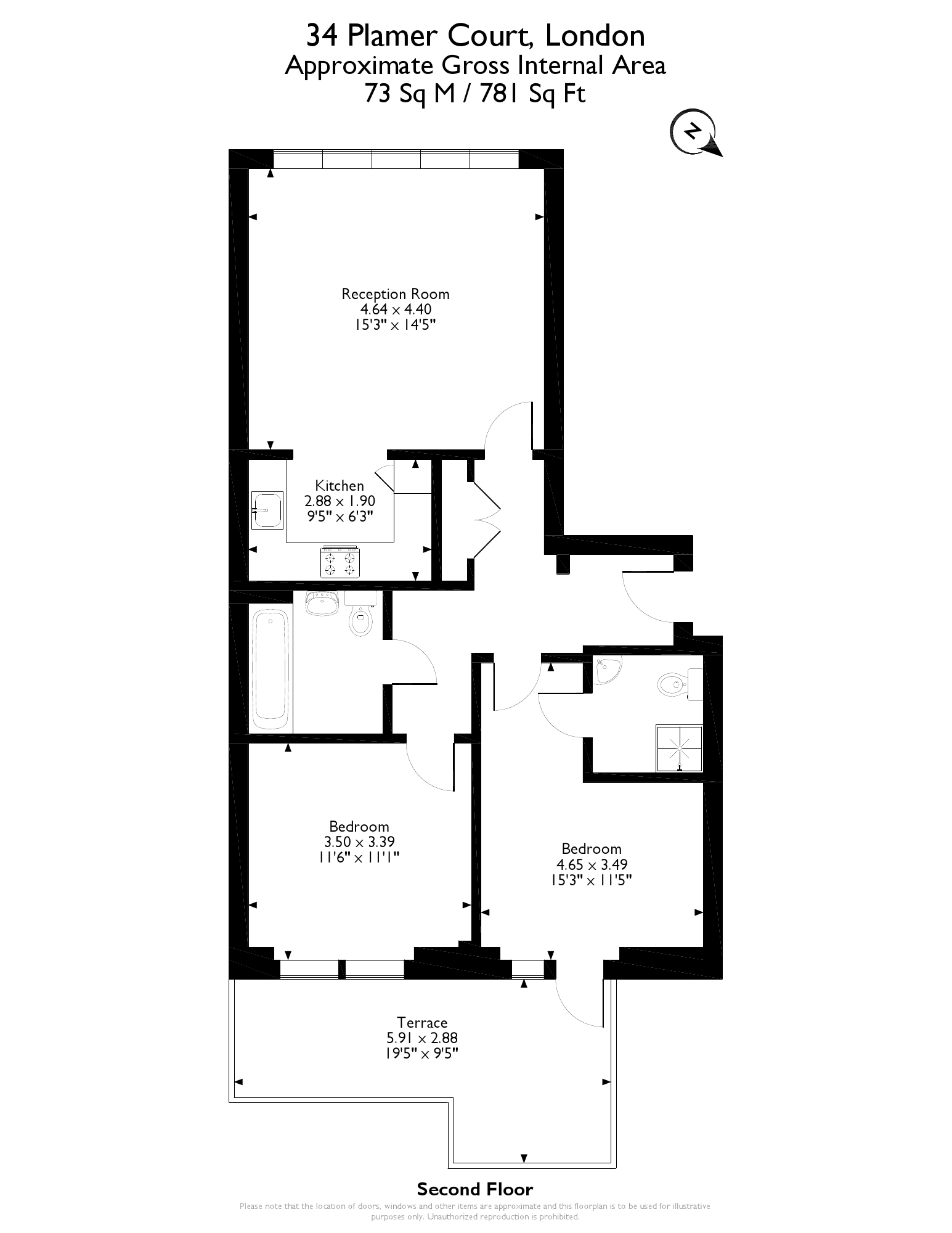 2 Bedrooms Flat for sale in Plamer Court, London NW9