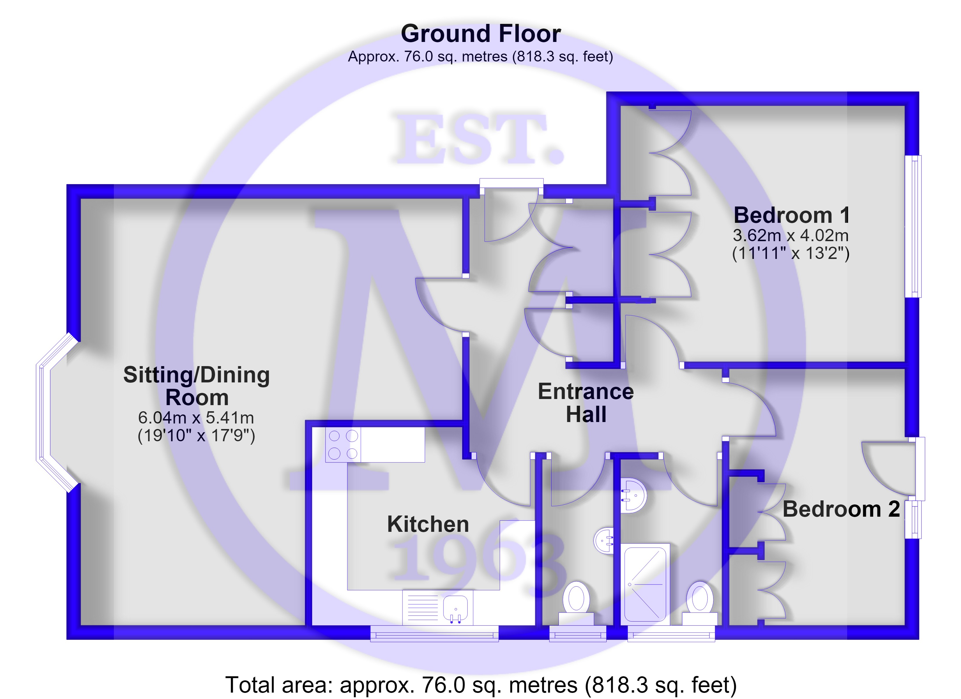 Flat 4, Berryhead Court, 10, Barton Wood Road, New Milton floorplan