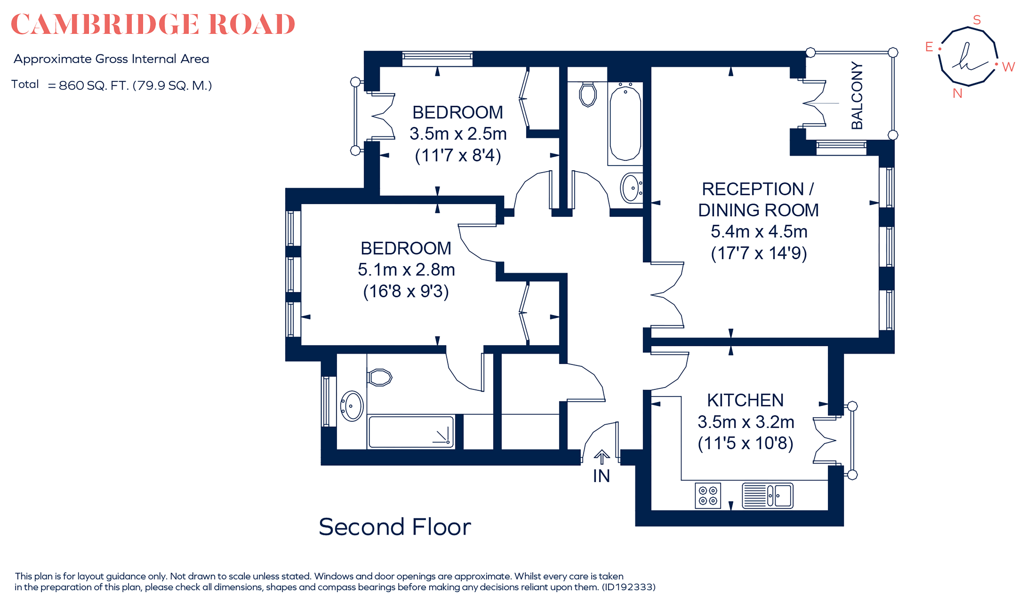 Flat 5, 43, Cambridge Road, Twickenham floorplan