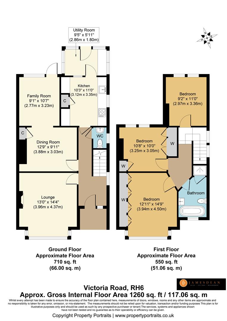 135, Victoria Road, Horley floorplan