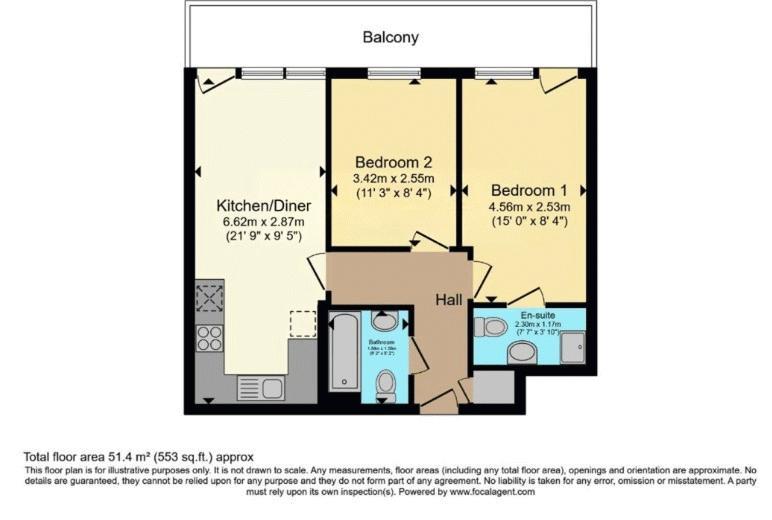 Flat 10, Magnum House, 170 London Road, Kingston Upon Thames floorplan