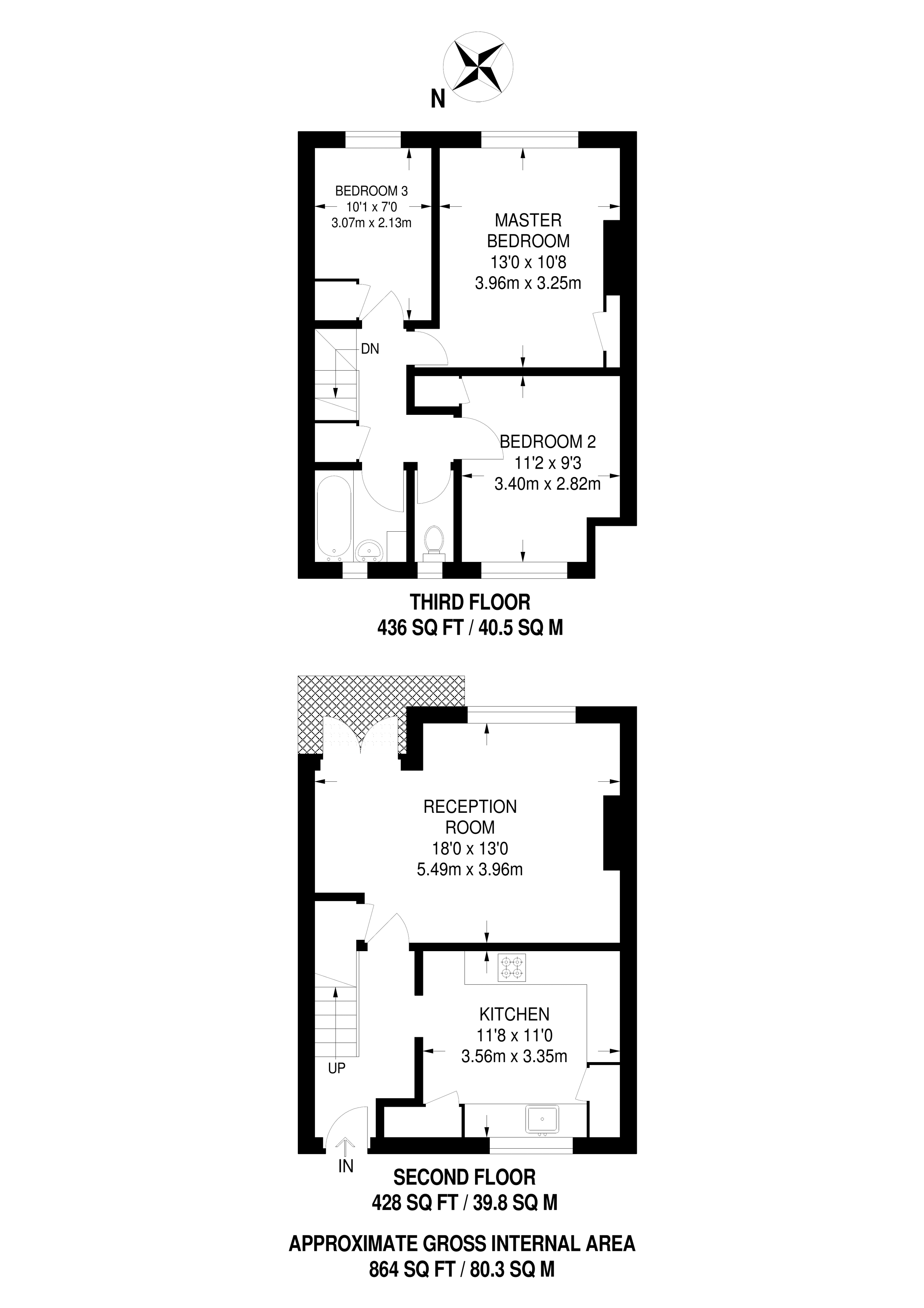 3 Bedrooms Flat to rent in Worsopp Drive, Clapham SW4