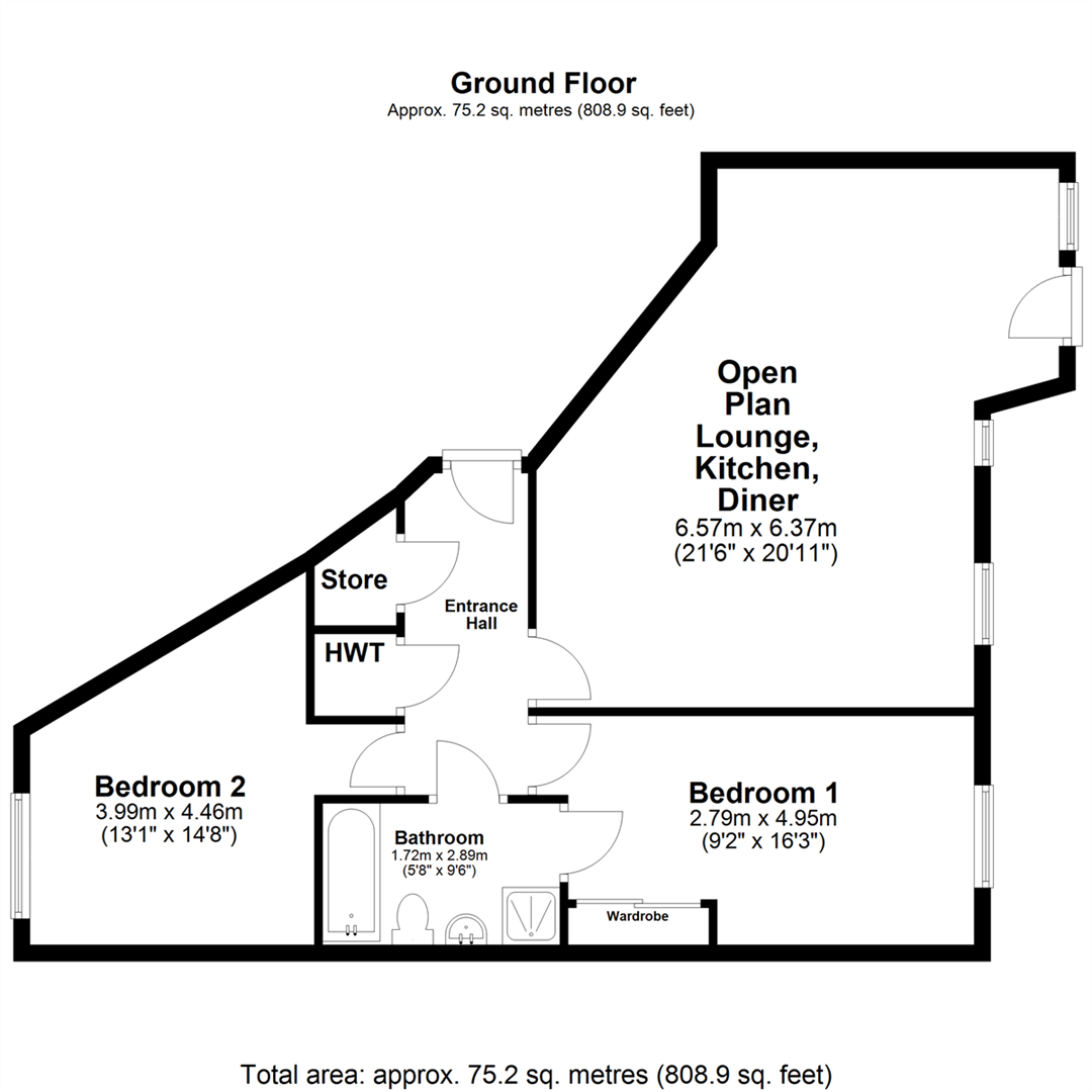 Flat 11 Nautica, The Waterfront, Selby floorplan