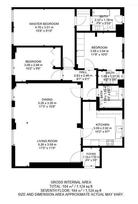 110, 15, Portman Square, London floorplan