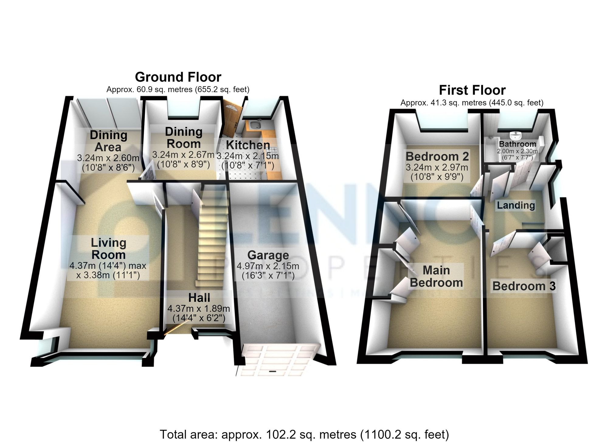 13 Wansbeck Avenue, Choppington floorplan