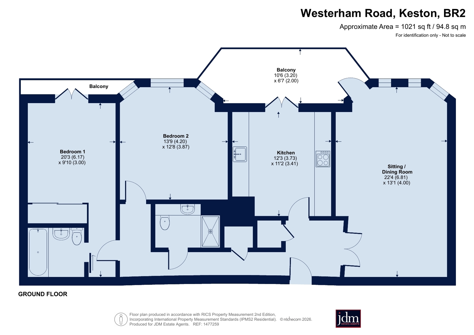 46 Wilberforce Court,, Westerham Road, Keston floorplan