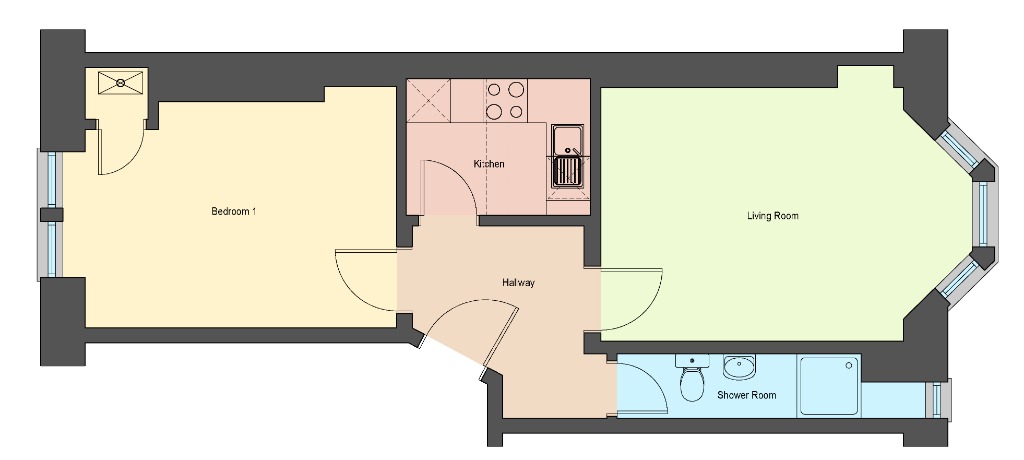 1 Bedrooms Flat to rent in Kennoway Drive, Thornwood, Glasgow G11