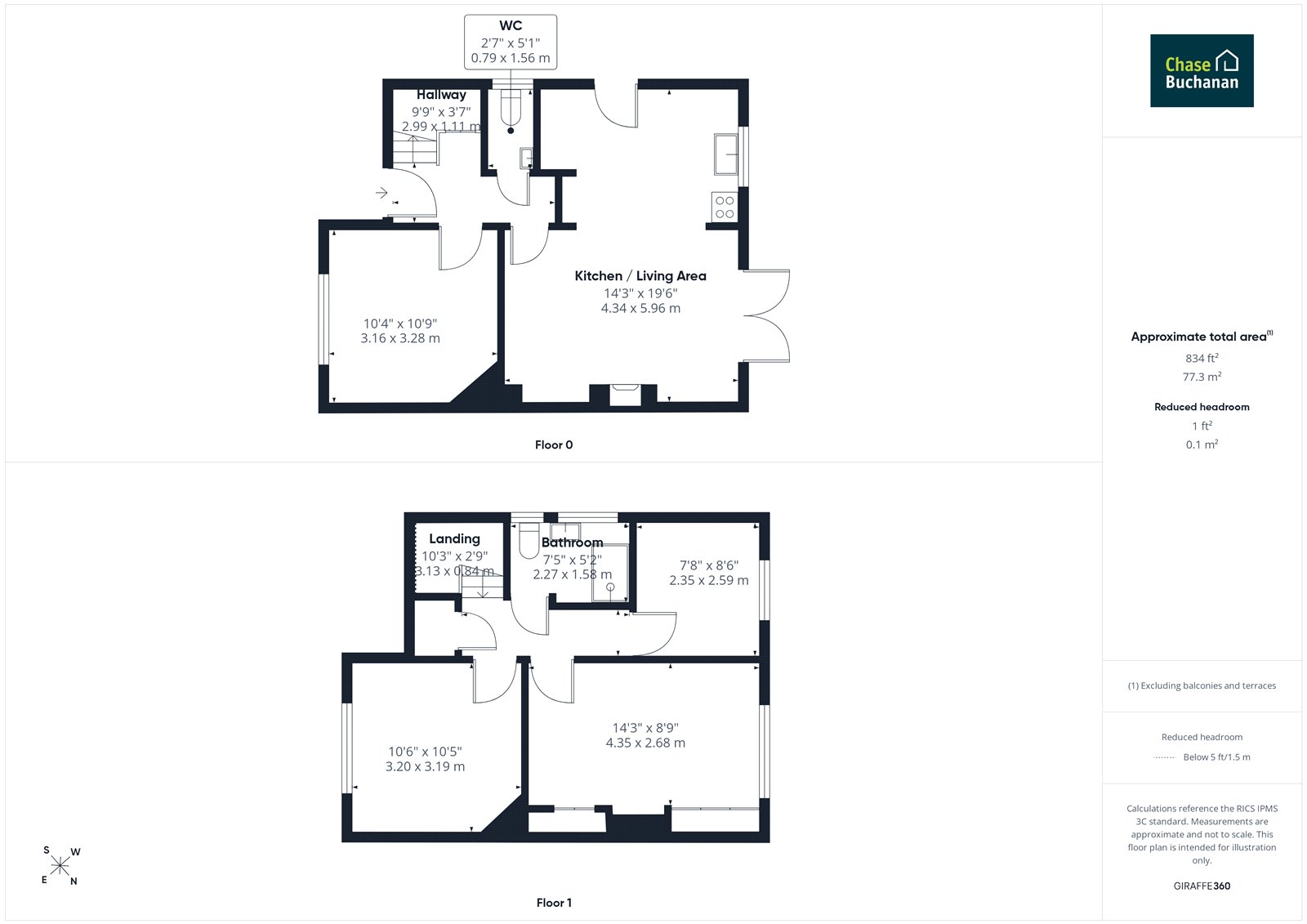 1, Marlow Crescent, Twickenham floorplan