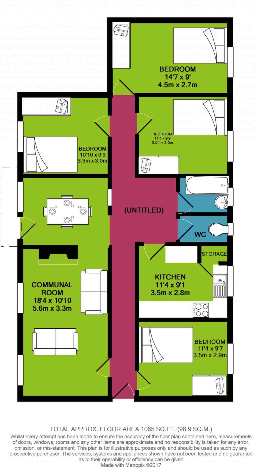 4 Bedrooms Flat to rent in Festival Flats, Fishergate, York YO10