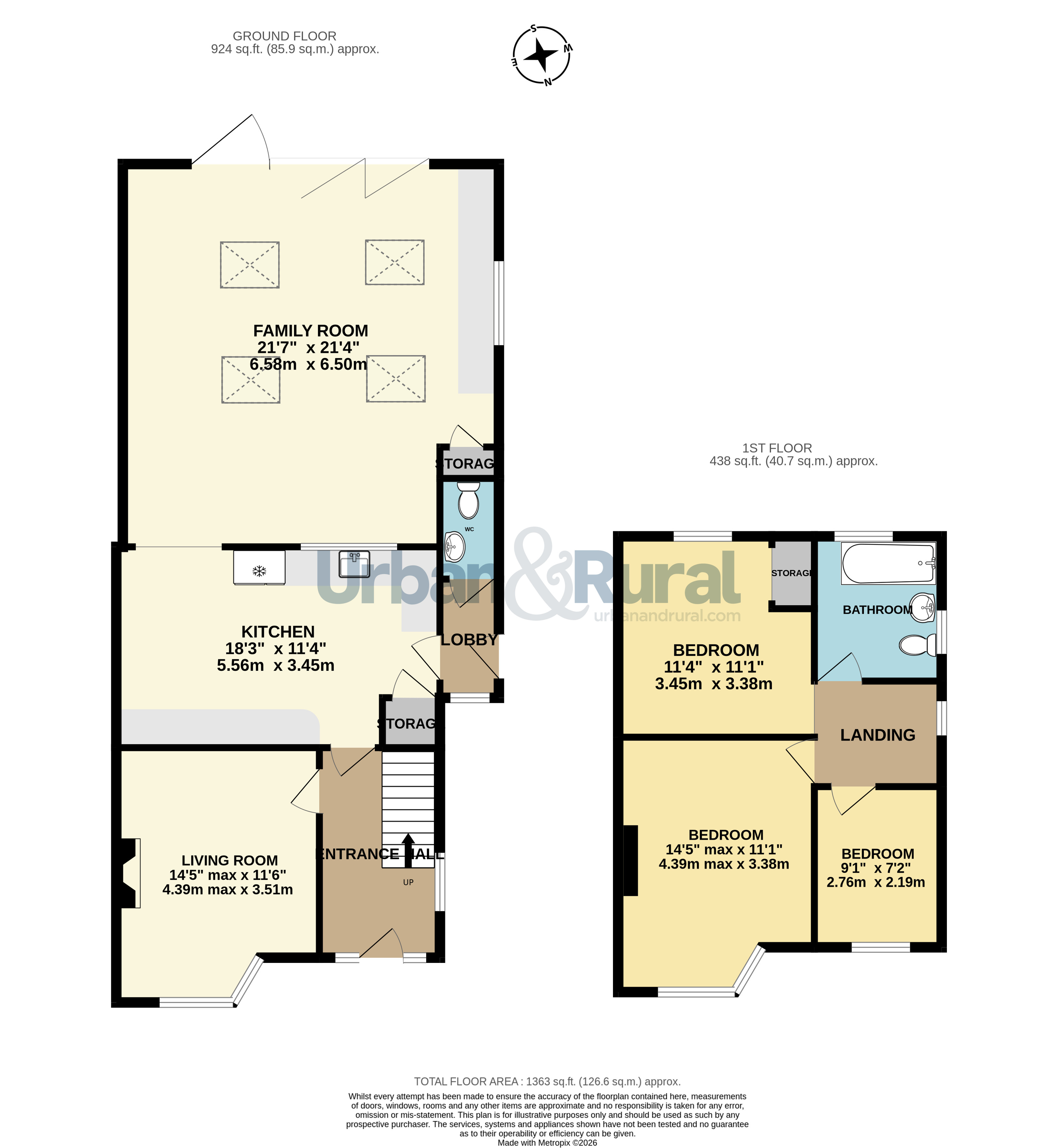 Portland Close, Bedfordshire floorplan