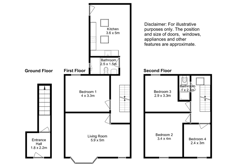 1, Preswylfa, Pwllheli floorplan