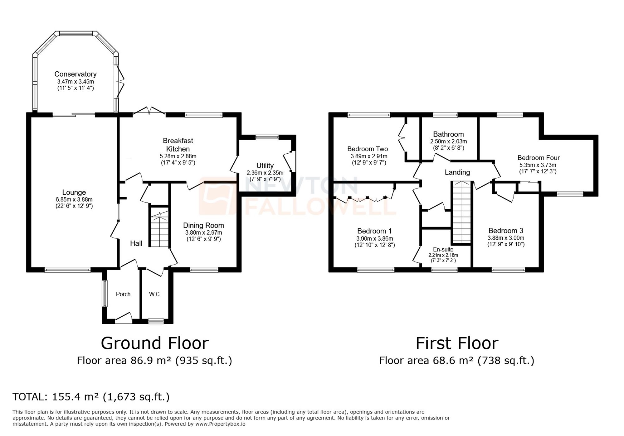 2 Eskdale Close, Leicester floorplan