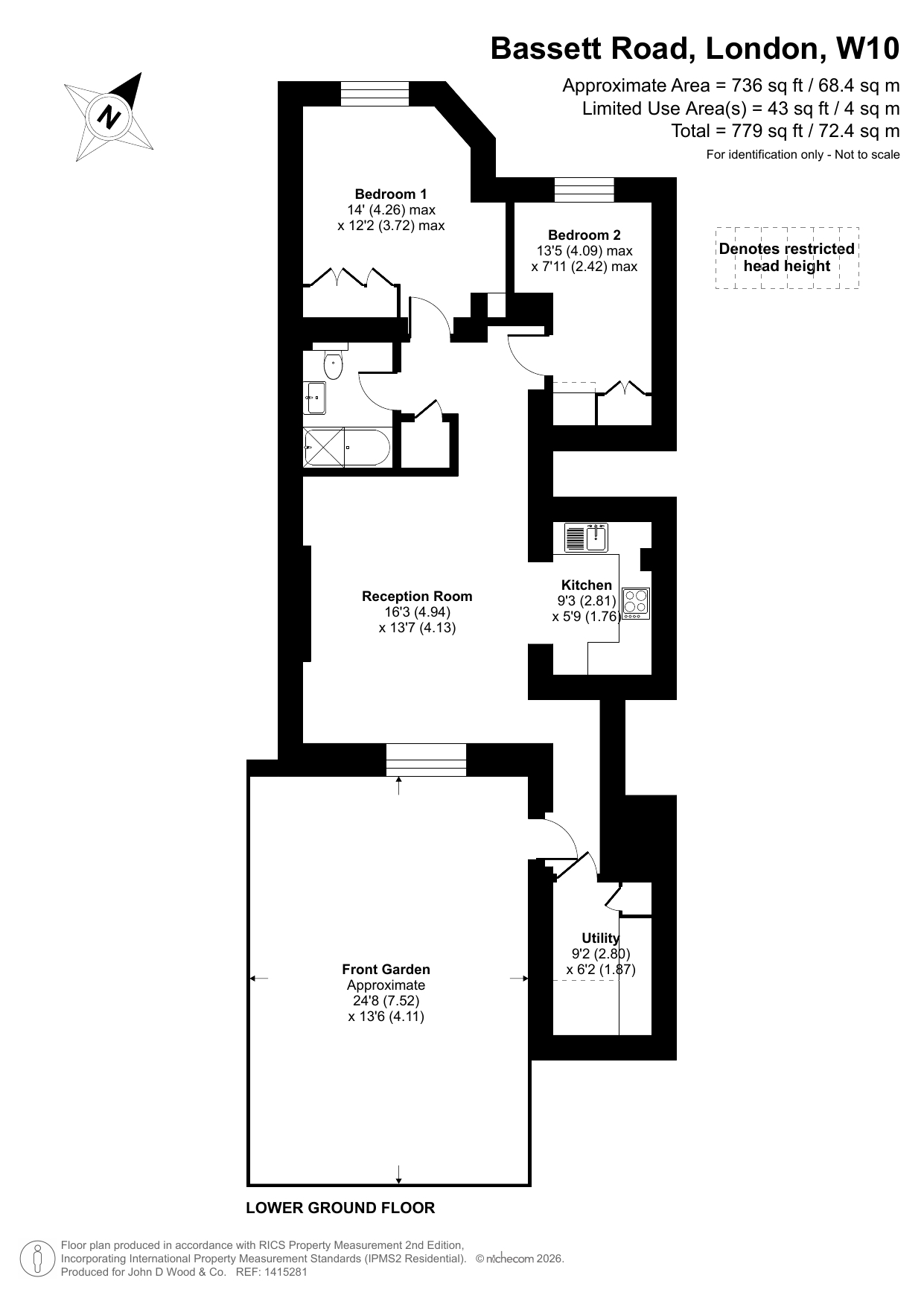 40A,, Bassett Road, London floorplan