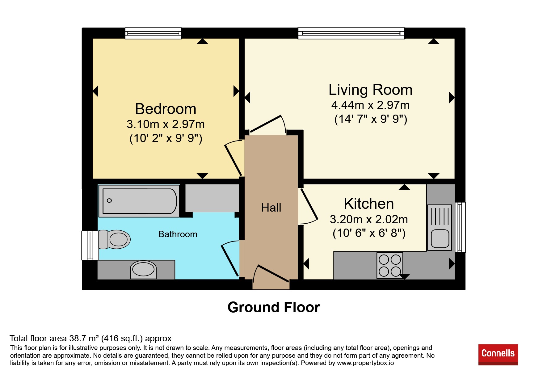 Flat 1, King Henry Court, Tudor Road, Luton floorplan