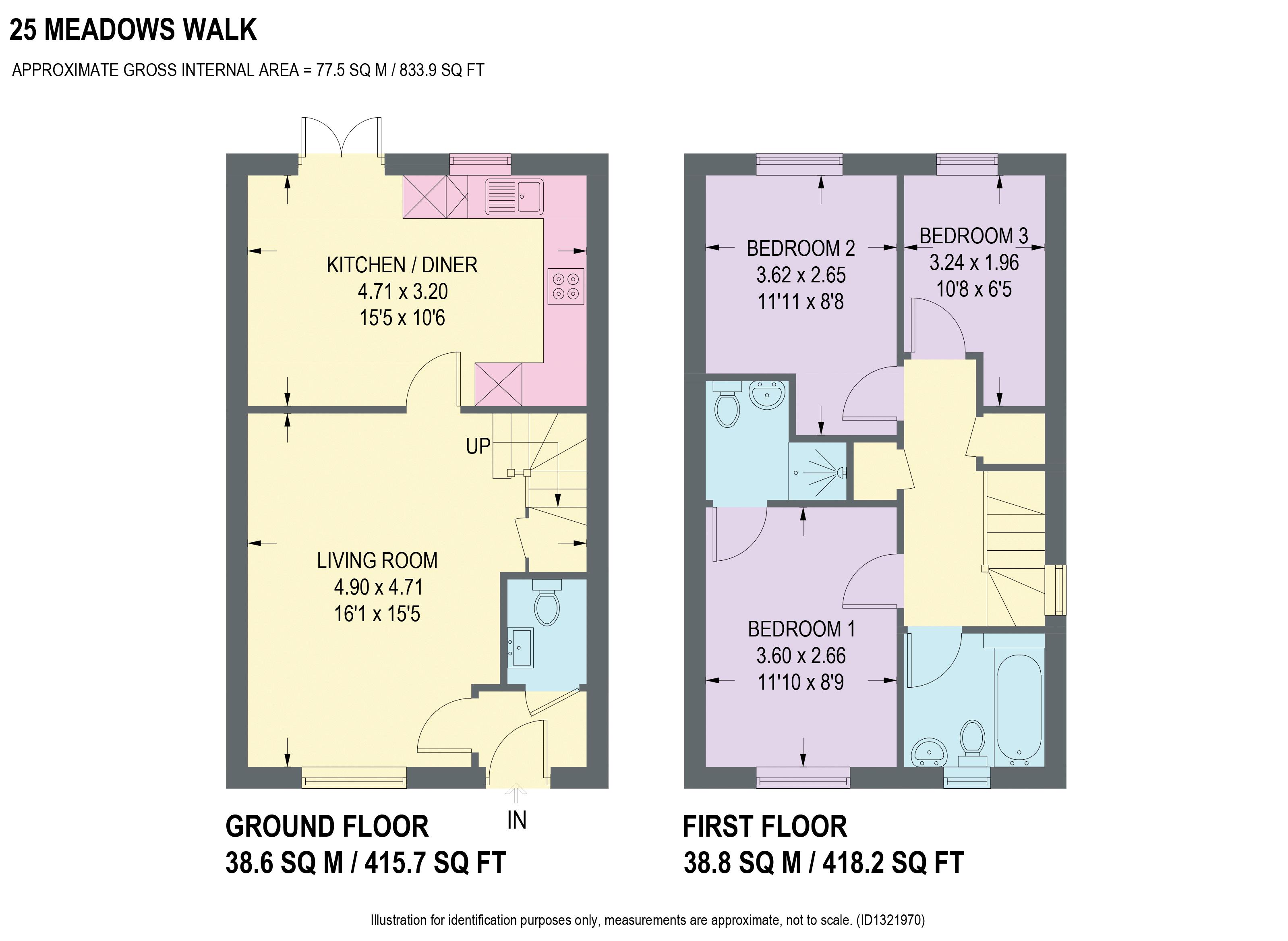 25, Meadows Walk, Chesterfield floorplan