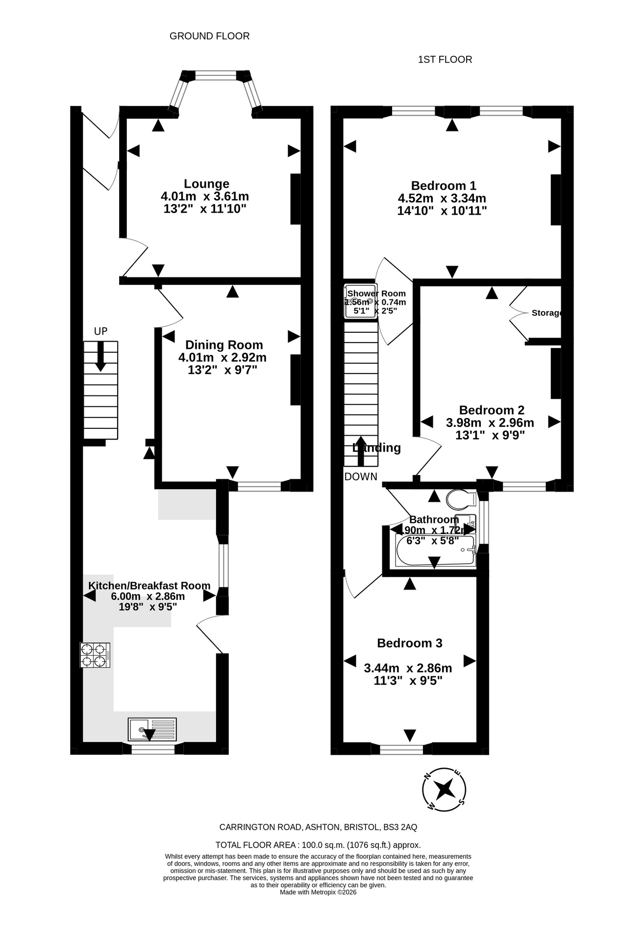 13 Carrington Road, Bristol floorplan