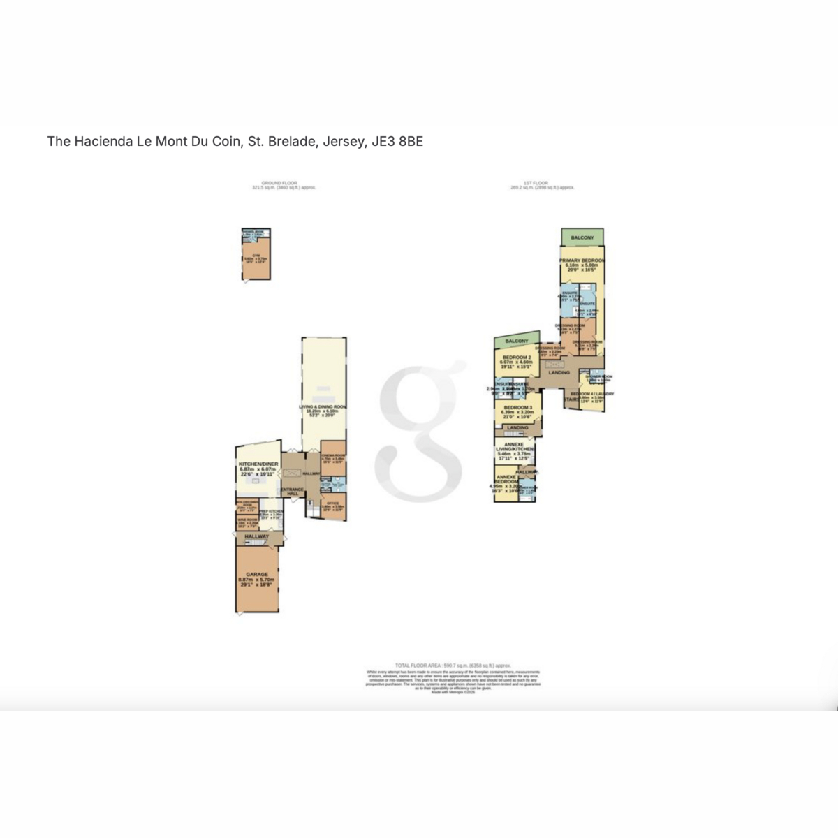 The Hacienda, Le Mont Du Coin, Jersey floorplan