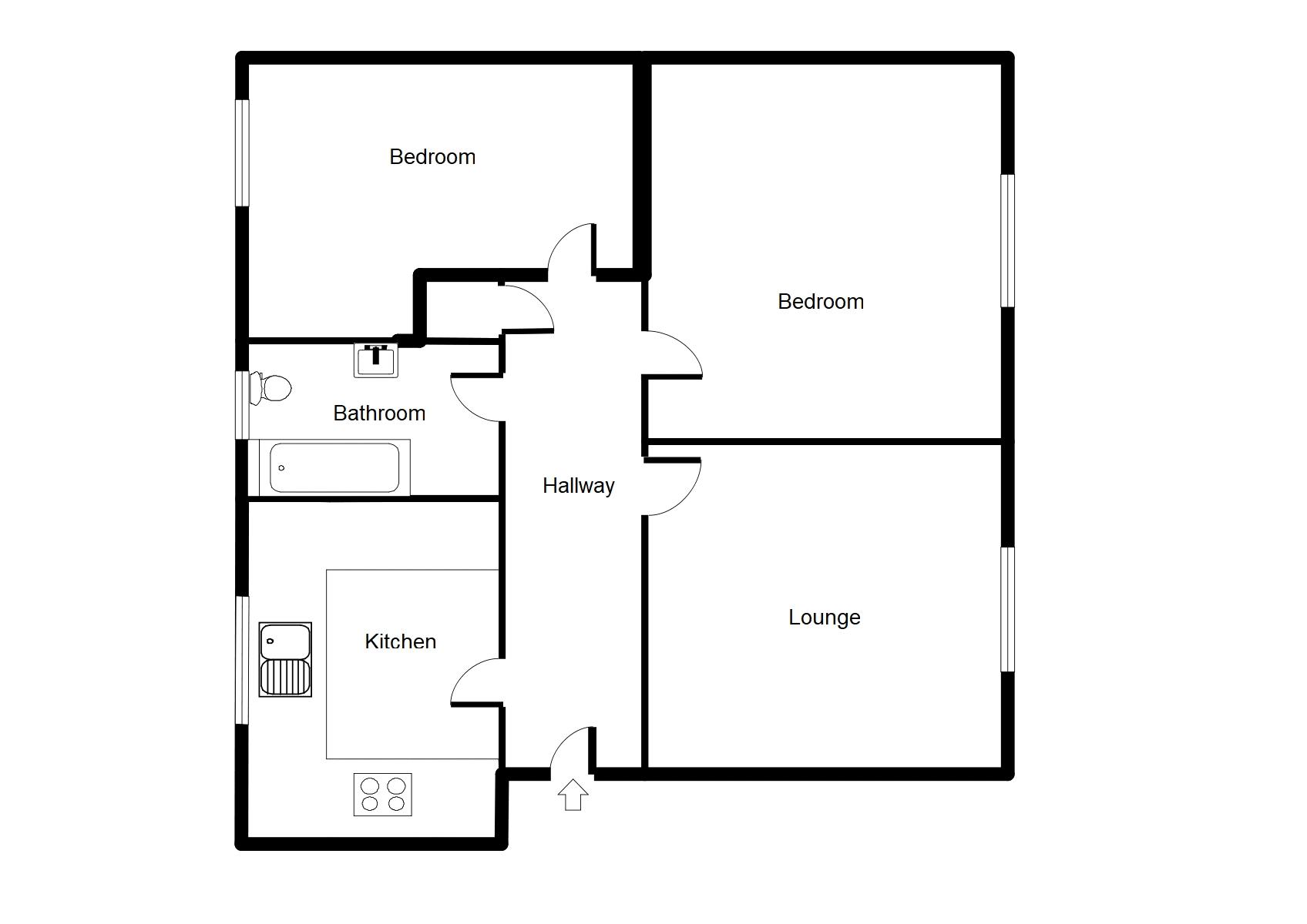 18, Louise House, Sunderland floorplan