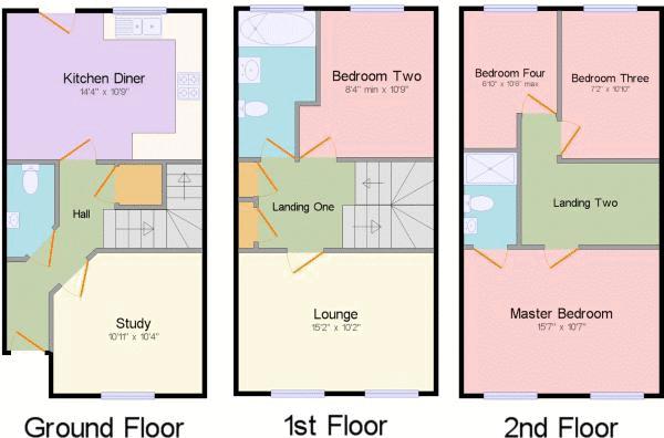 4 Bedrooms Town house for sale in The Plantation, Abbeymead, Gloucester GL4