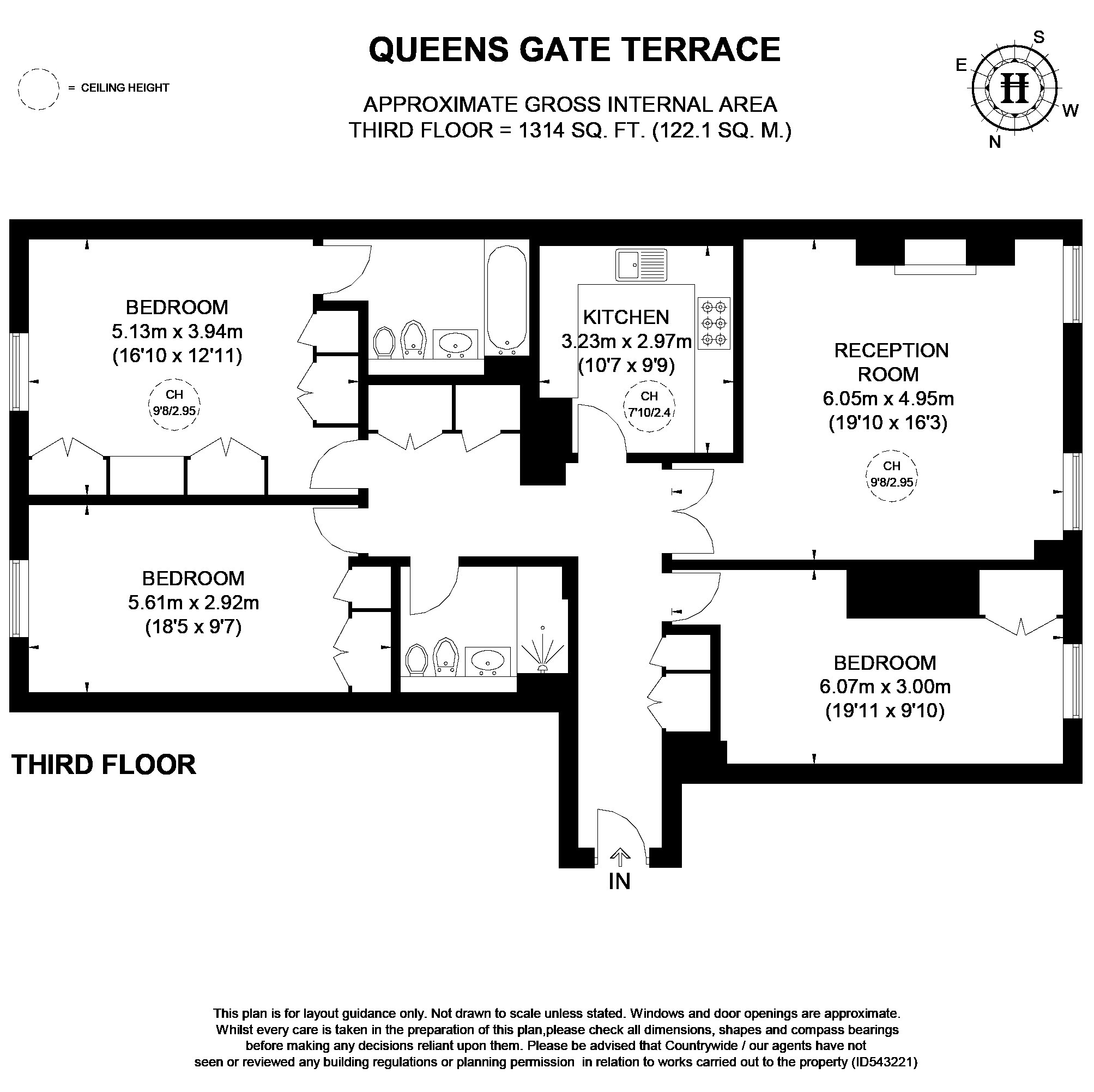 3 Bedrooms  to rent in Queen's Gate Terrace, London SW7