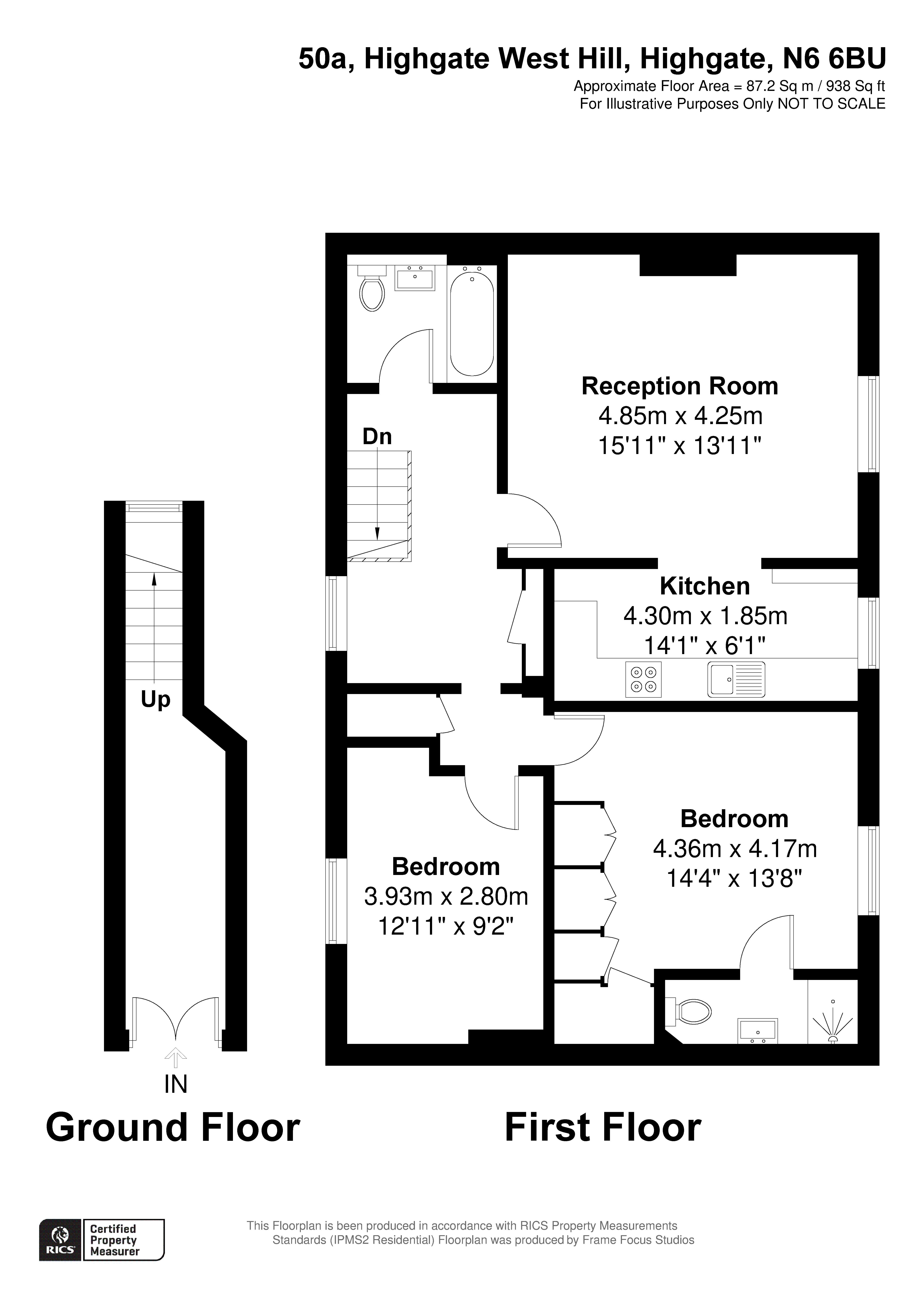 50A, Highgate West Hill, London floorplan