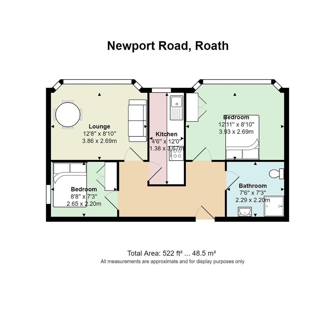 2 Bedrooms Flat to rent in Newport Road, Roath, Cardiff CF24