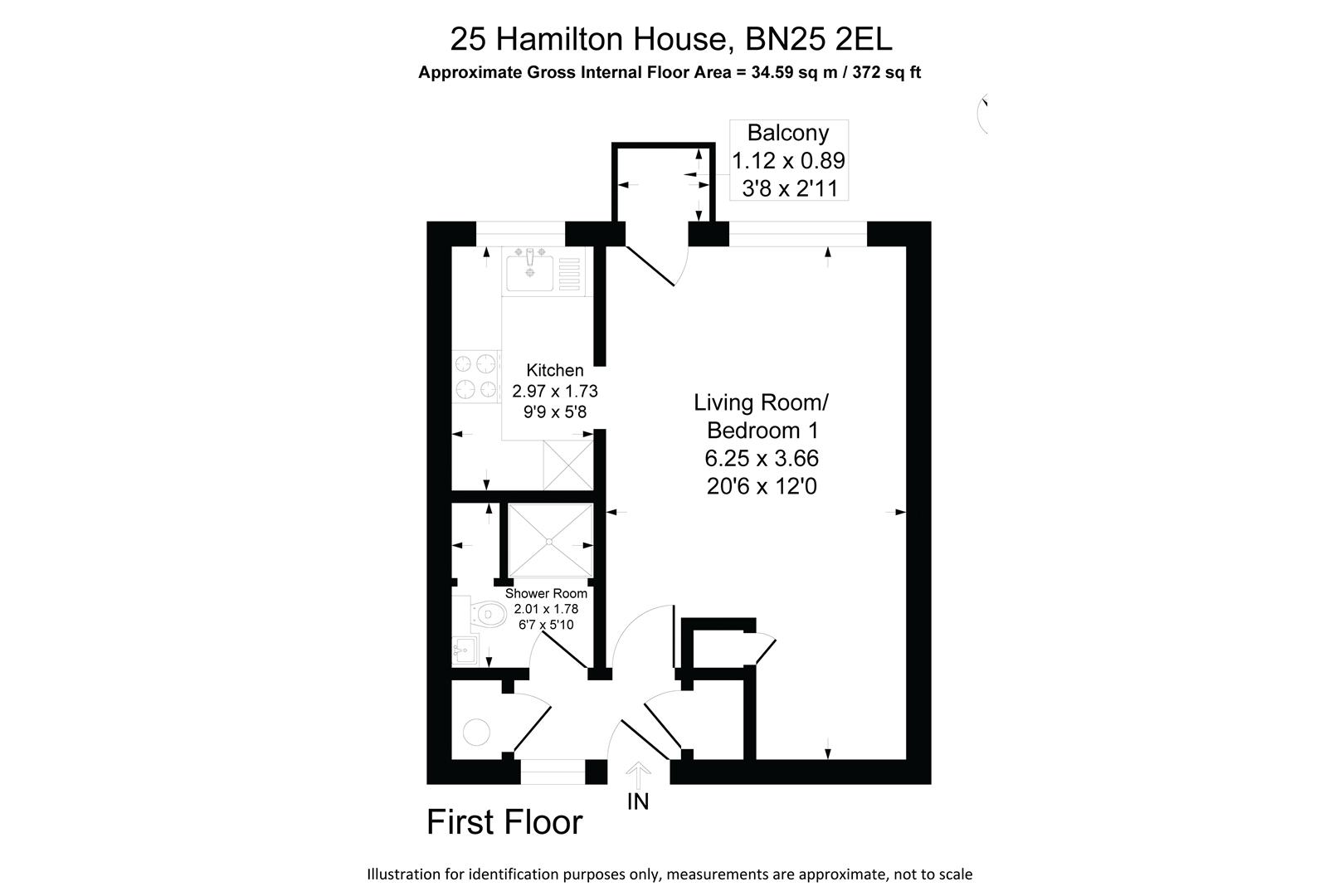 15 Hamilton House, Belgrave Road, Seaford floorplan