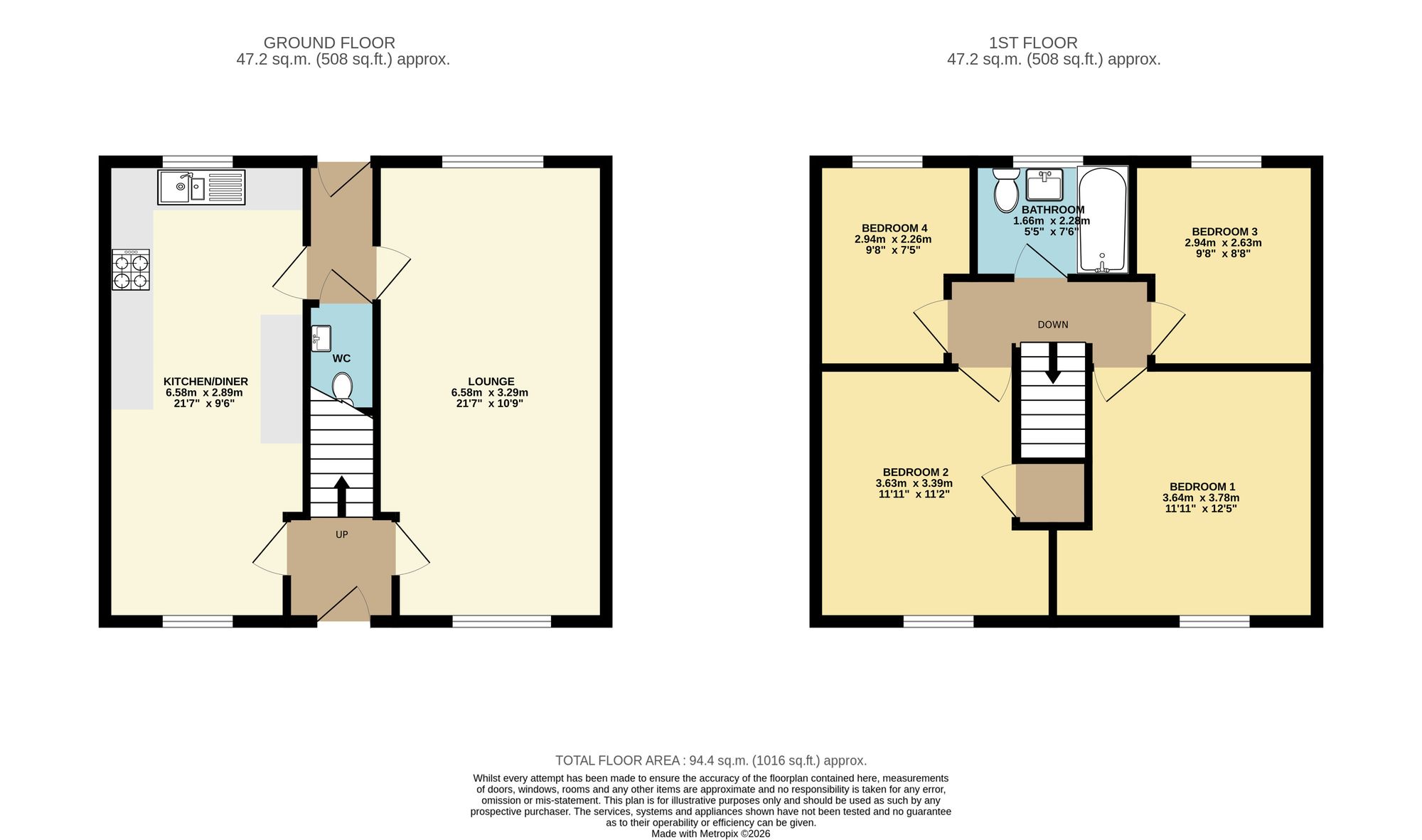 9 The Paddocks, Chesterfield floorplan