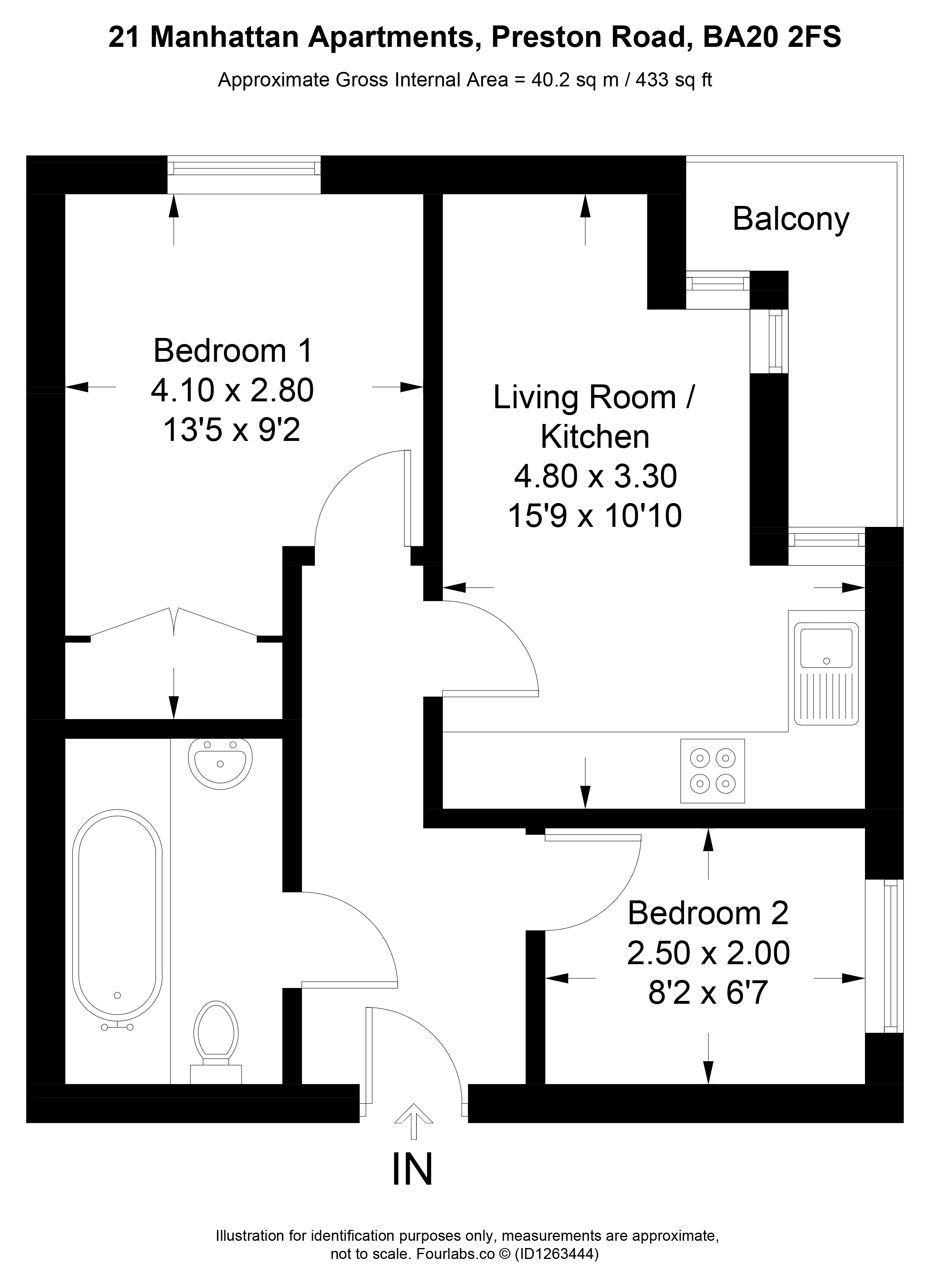 21, Manhattan Apartments, Yeovil floorplan