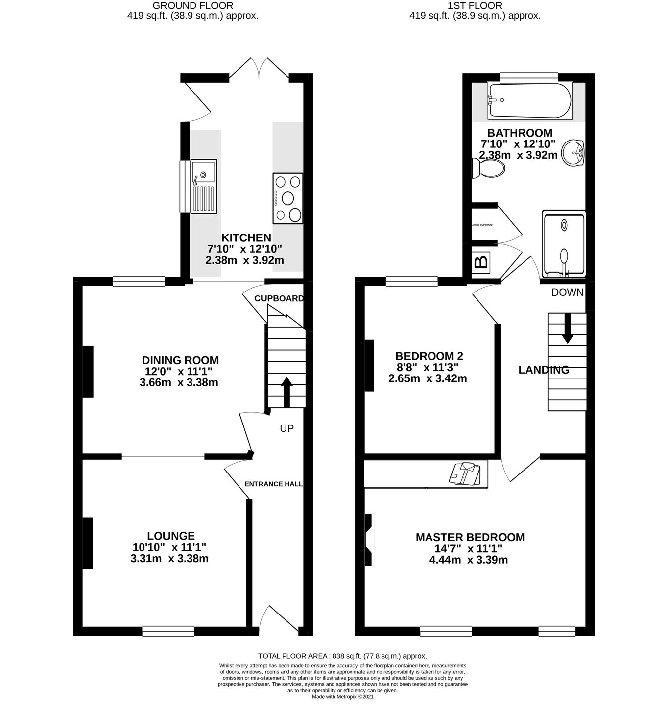 18, Union Road East, Abergavenny floorplan