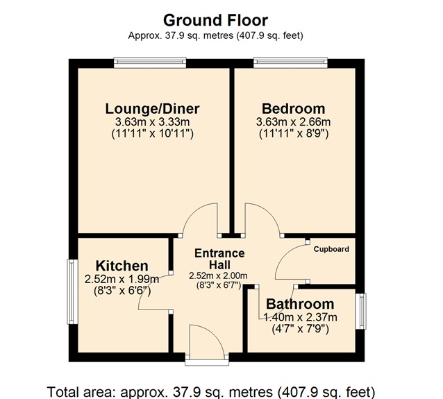 11, The Fieldings, Lydiate floorplan