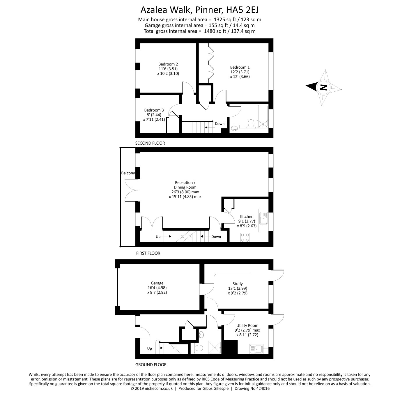 3 Bedrooms End terrace house for sale in Azalea Walk, Pinner, Middlesex HA5