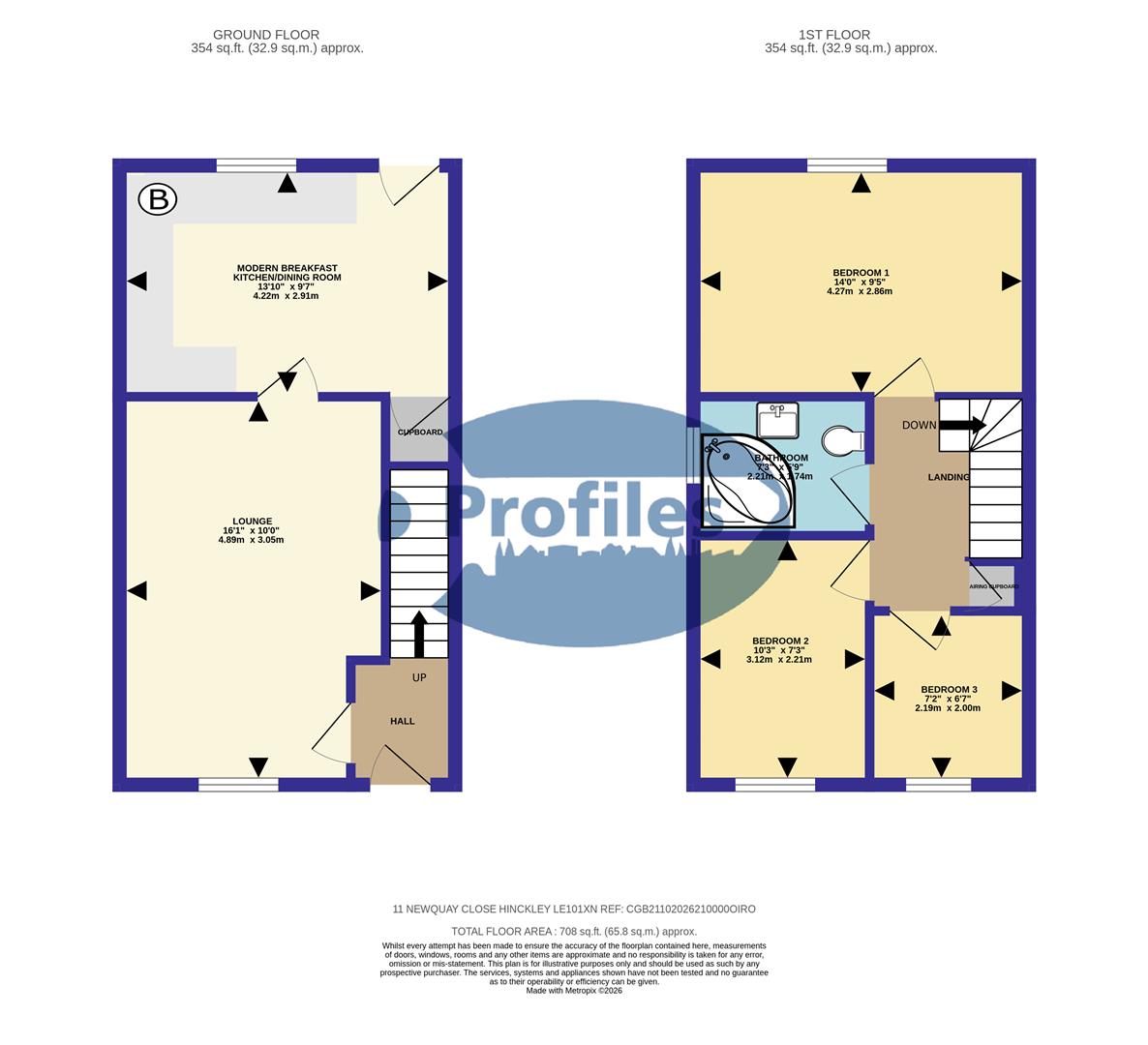 Newquay Close, Hinckley floorplan