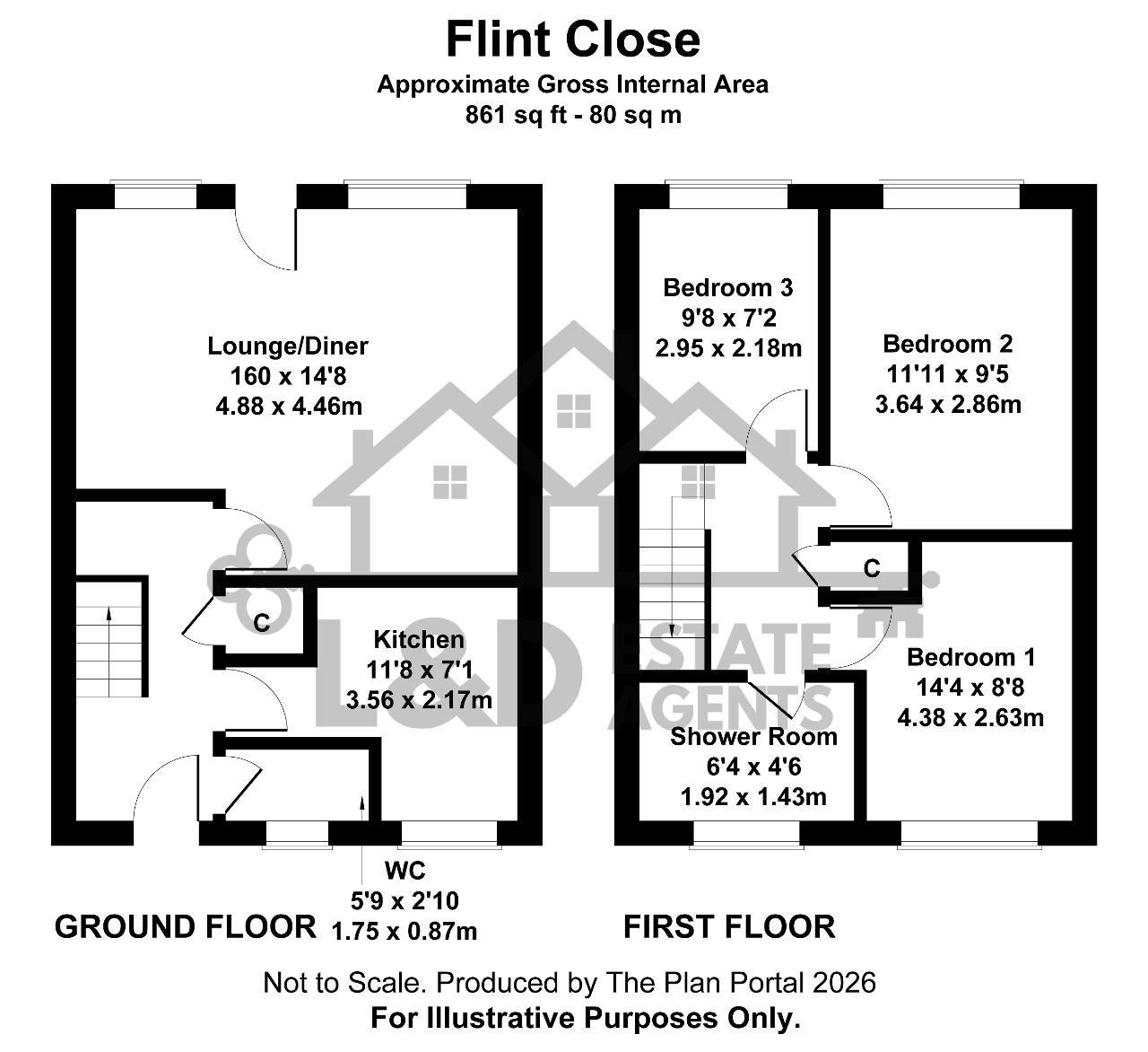 78, Flint Close, Luton floorplan