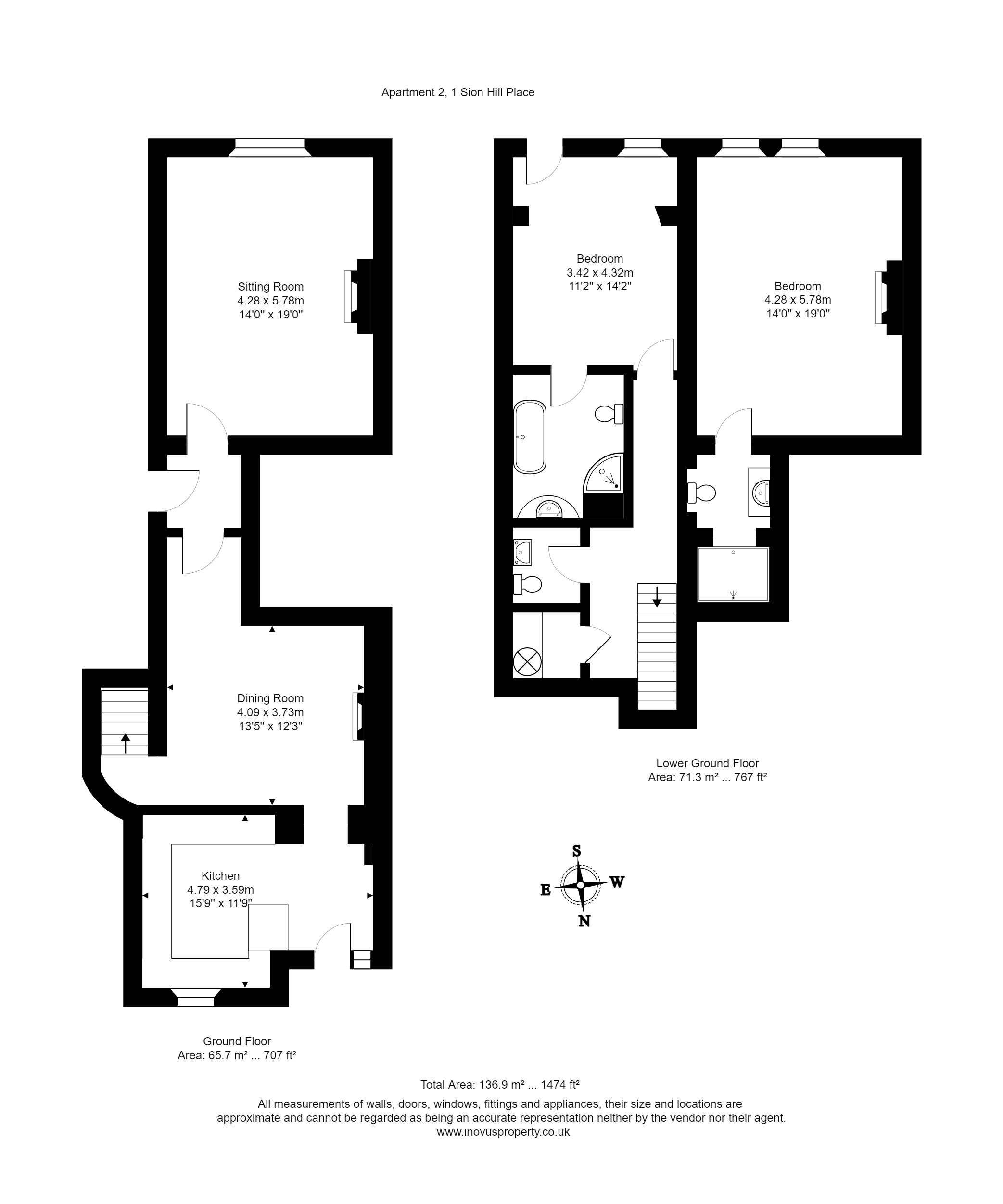 Sion Hill Place, Bath BA1, 2 bedroom flat for sale 65398331