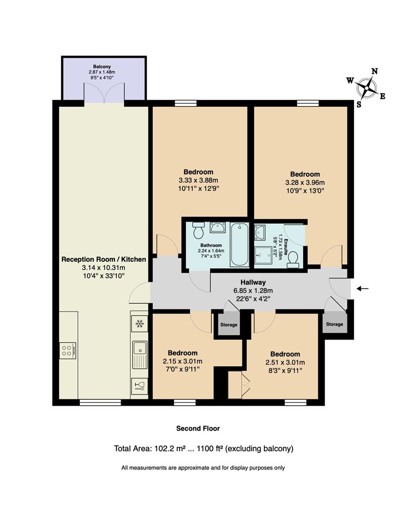 Apartment 205, 85B, Upper Clapton Road, London floorplan