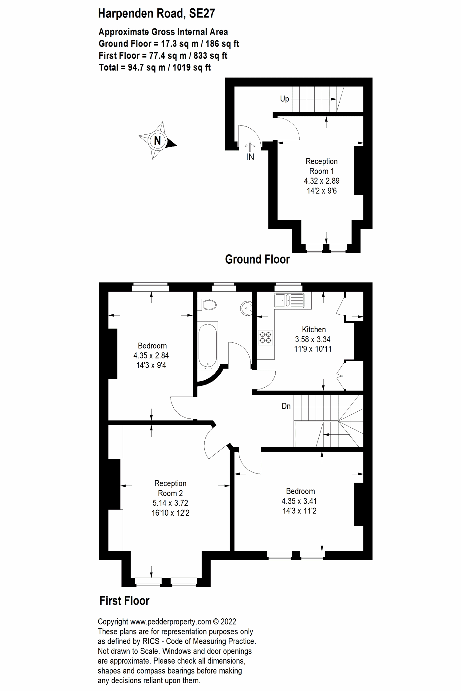 Harpenden Road, West Norwood, London SE27, 3 bedroom flat for sale